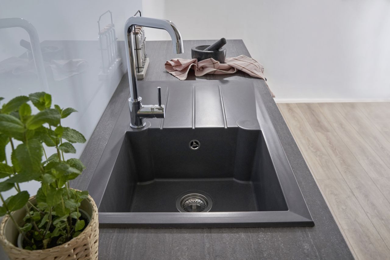 RESPEKTA Granitspüle respekta Granitverbundspüle Alinéo 81 x 50 cm 81 x