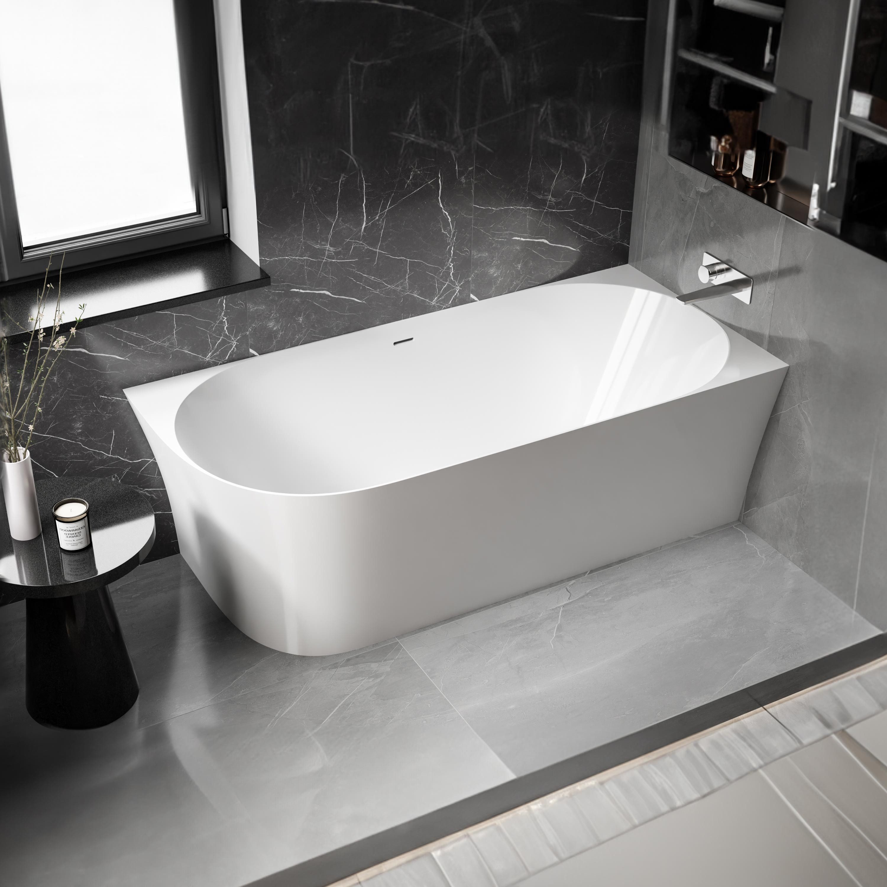 Bernstein Badewanne NOVA SLIM LINE, Eckbadewanne Einbau rechts 150x78x60 cm günstig online kaufen