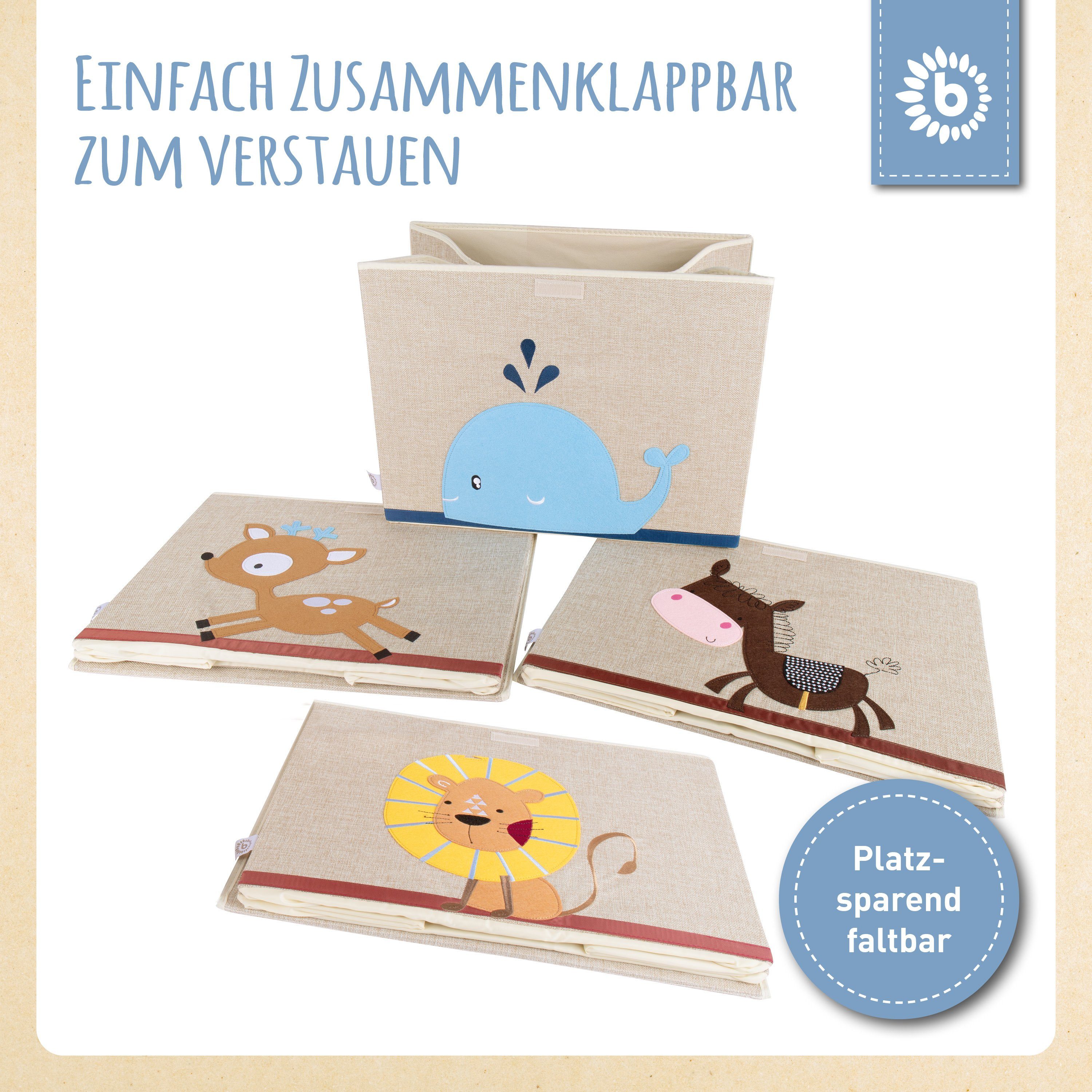 BIECO Spielzeugtruhe Bieco Kinder Aufbewahrungsbox mit Deckel 65L, faltbar Spielzeugkiste – Bild 5 von 5
