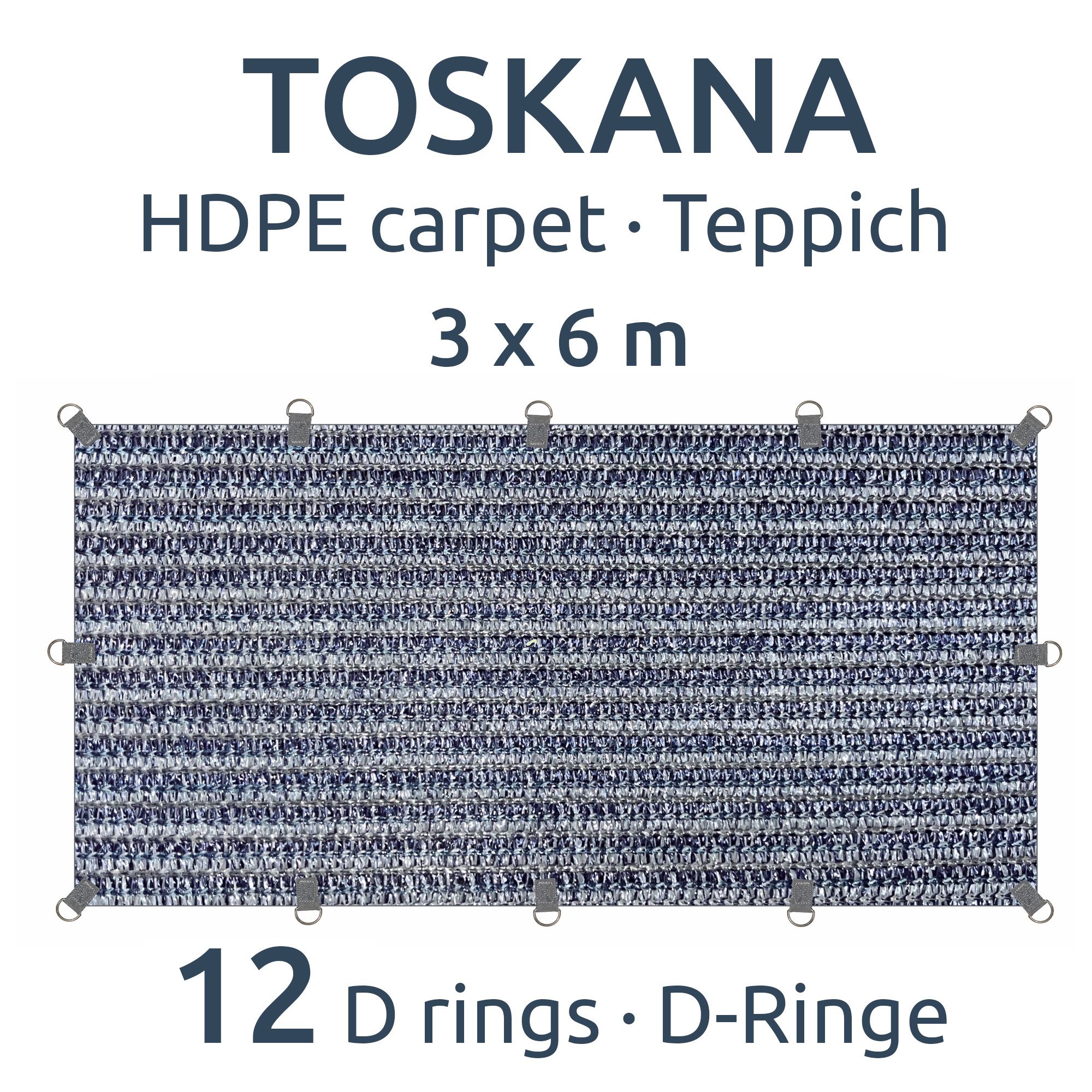 yourGEAR Zeltteppiche your GEAR Toskana 300 x 600 HDPE Vorzeltteppich Teppich mit Tasche