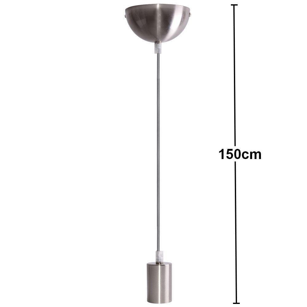 TRIO Leuchten Pendelleuchte, Leuchtmittel nicht inklusive, Design Decken Leuchte Hänge Lampe nickel matt Pendel Beleuchtung