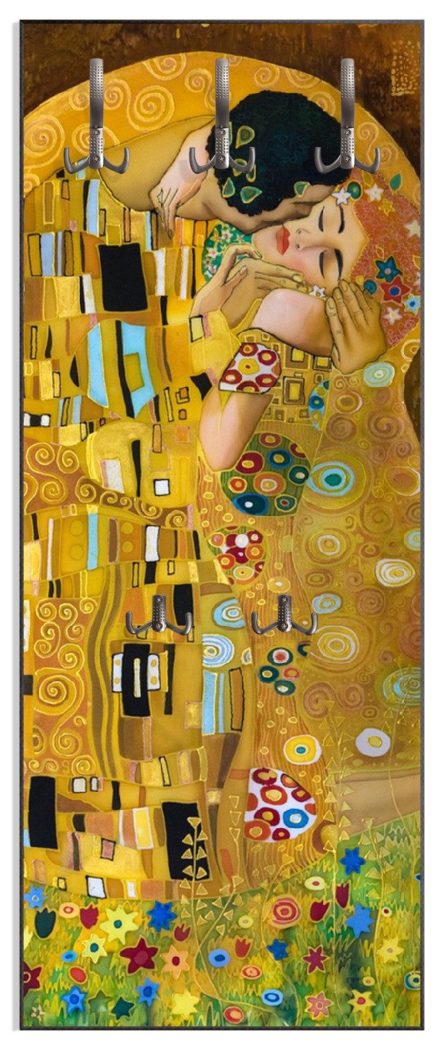 Wallario Garderobenpaneel Der Kuss von Klimt günstig online kaufen