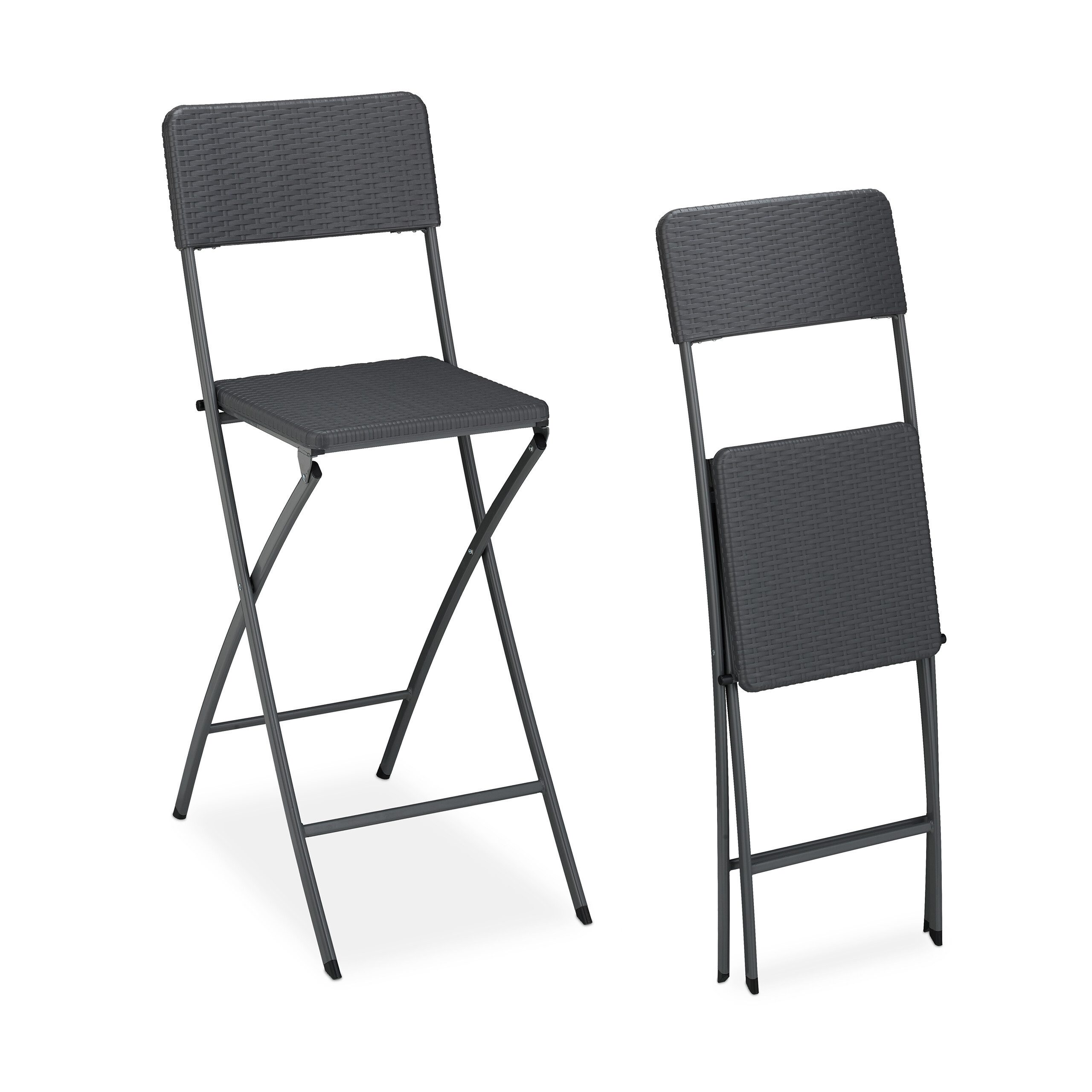 relaxdays Barhocker 2er Set Barhocker Rattan günstig online kaufen