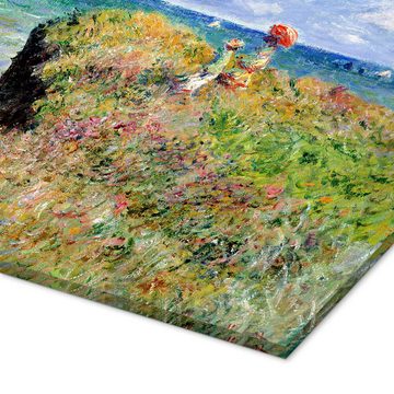 Posterlounge Acrylglasbild Claude Monet, Klippenweg bei Pourville, Wohnzimmer Malerei