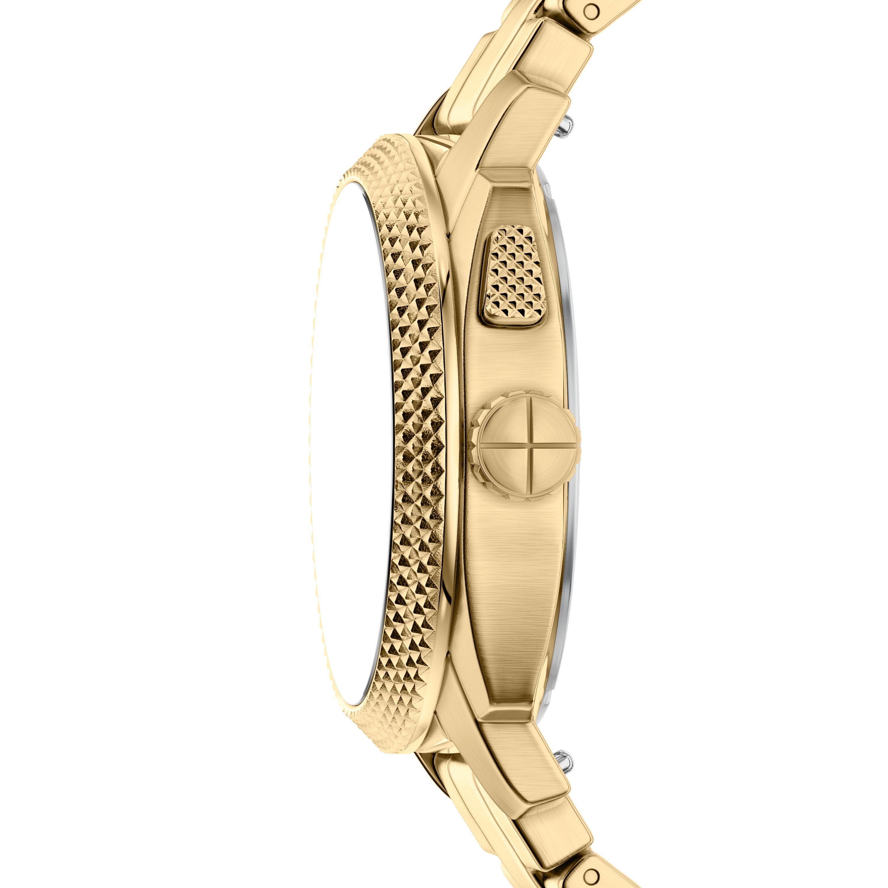 Fossil Quarzuhr Machine - Big Tic FS6157, Armbanduhr, Herrenuhr, Edelstahlarmband, analog, digital