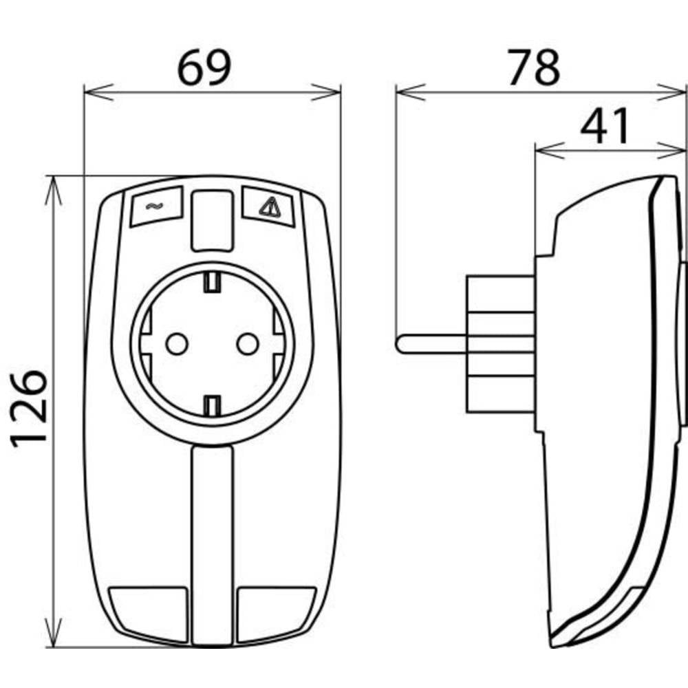 DEHN Steckdose Überspannungsschutz-Zwisvchenstecker für Telefon 909310, Steckdosen, Tel/Fax (RJ11), Tel/Fax (TAE)