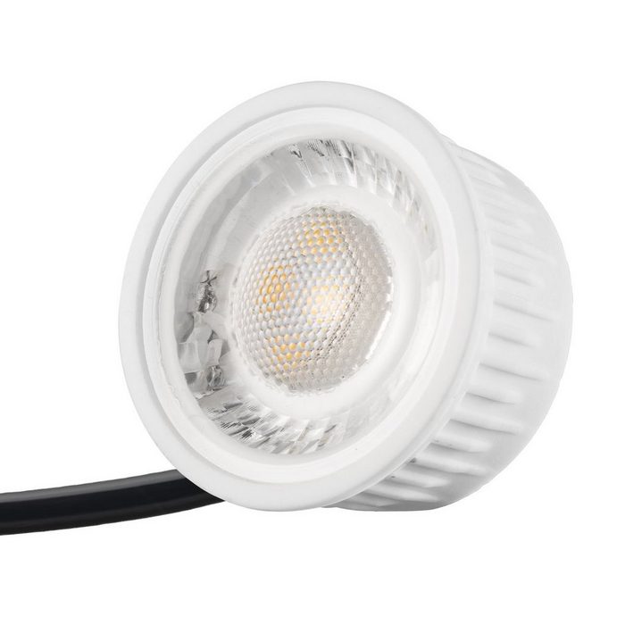 LEDANDO LED Einbaustrahler 3er IP44 LED Einbaustrahler Set extra flach in weiß mit 5W Leuchtmittel von LEDANDO - 4000K neutralweiß - 60° Abstrahlwinkel - 50W Ersatz - eckig - Badezimmer CN11227