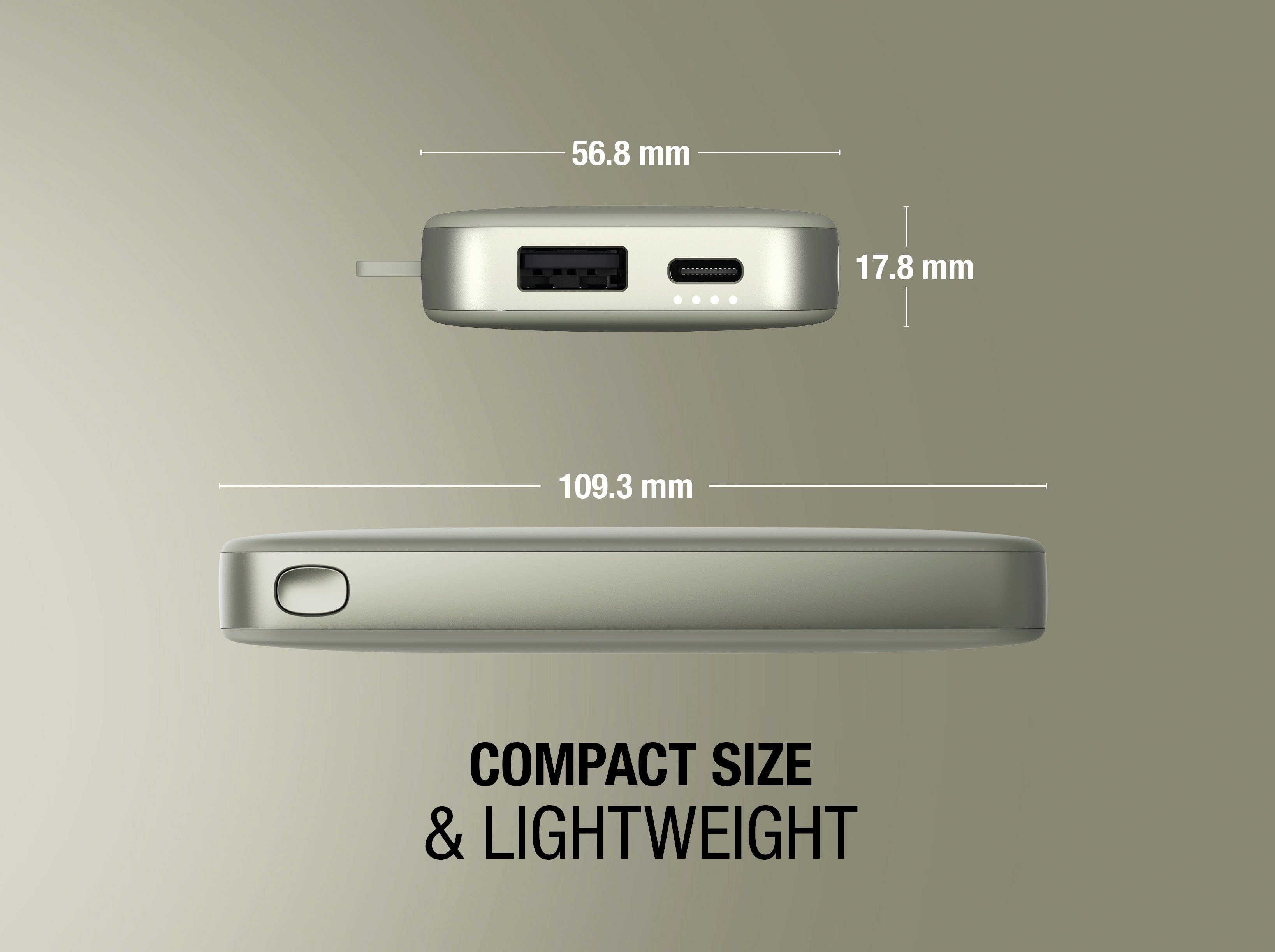 Fresh´n Rebel Power Pack (5 Charge mit grün V) 6000mAh Fast USB-C, Powerbank