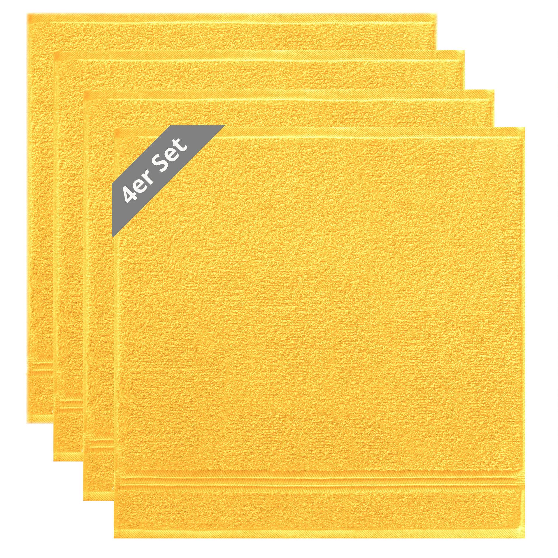 Lashuma Geschirrtuch Frottee, (Spar-Set, 4-tlg., Küchenhandtücher 50x50 cm), kleine Handtücher für Küche, Bad, Garten, Camping