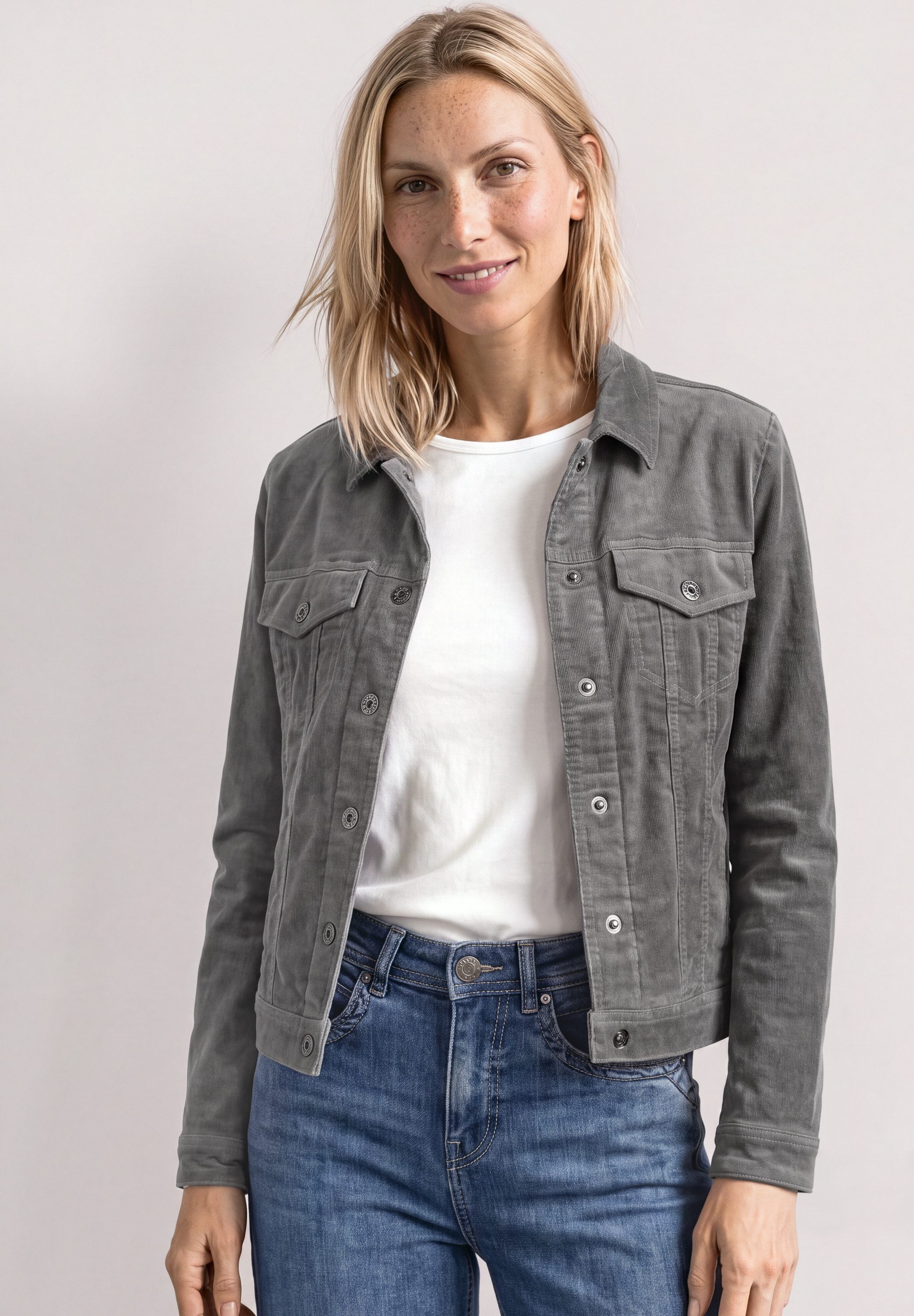 STREET ONE Cordjacke mit Brusttaschen