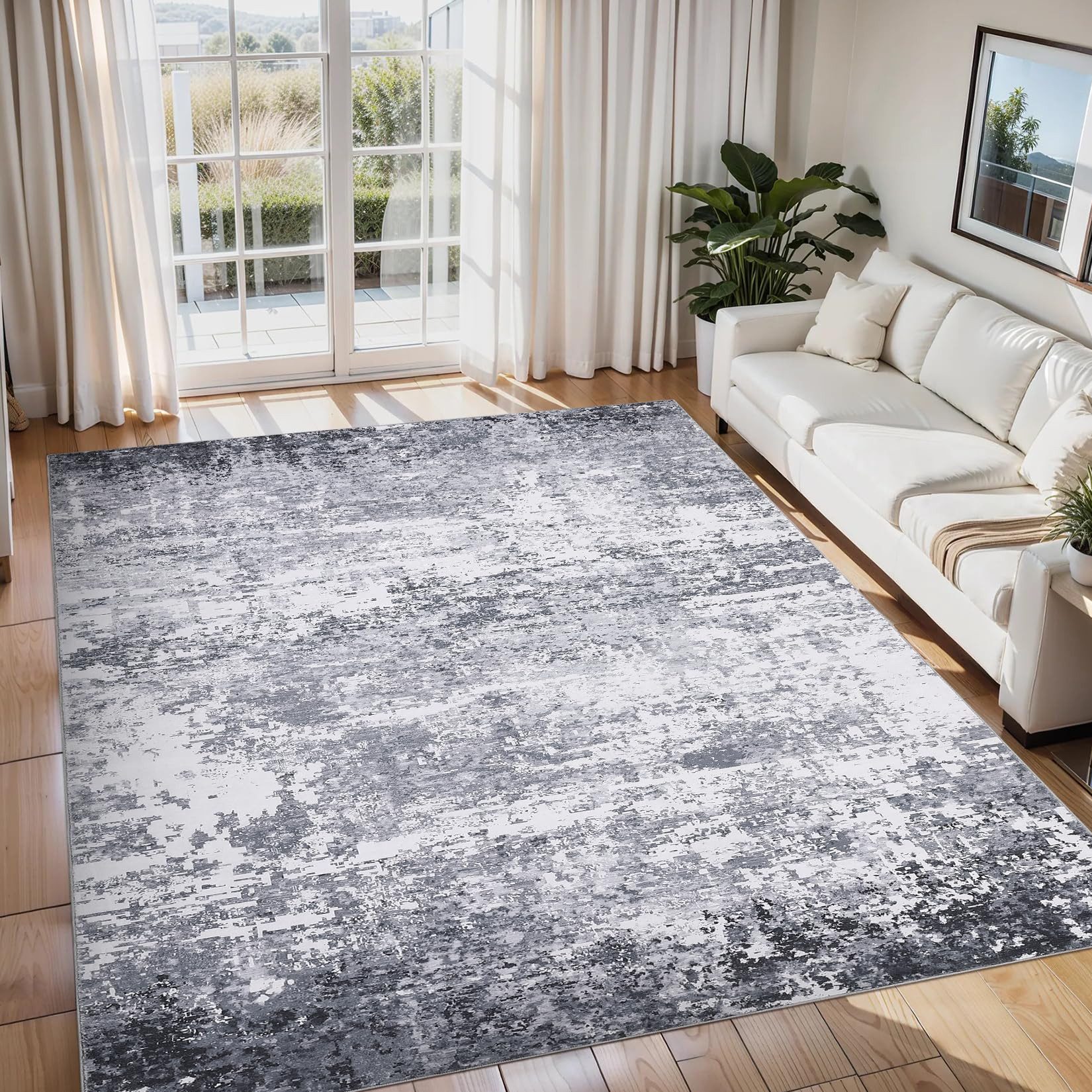 GarveeMore Teppich Abstraktes Muster, rechteckig, Höhe: 5 mm, Perfekt für reduzierte, aber designorientierte Wohnkonzepte
