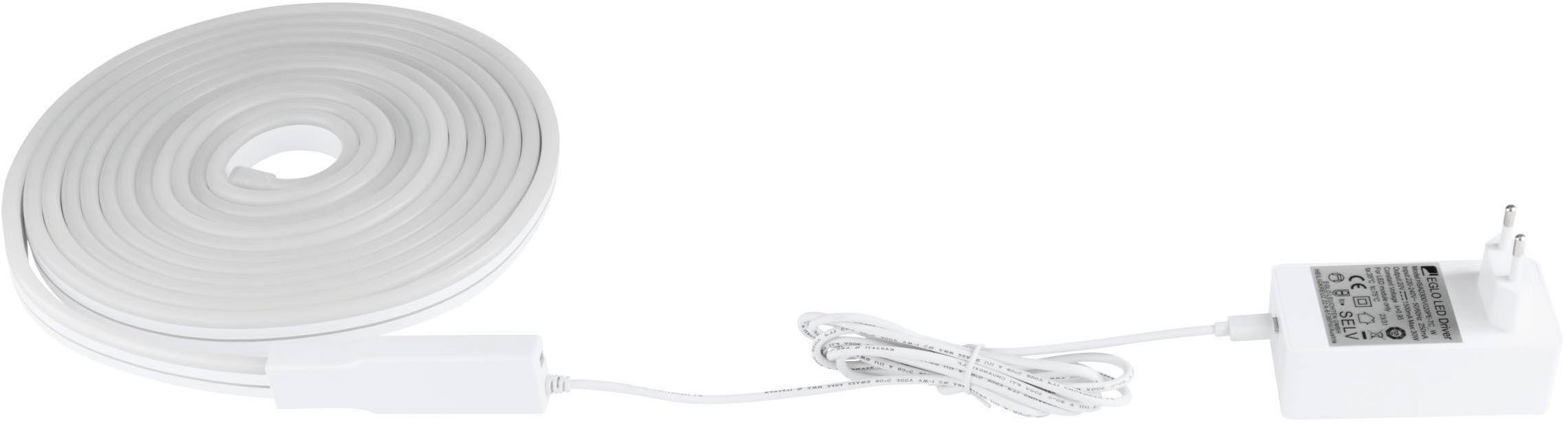 EGLO LED-Streifen Neon-Stripe-Z LED-Streifen, ZigBee 3.0, App und Sprachsteuerung, 1-flammig, Leuchtband/-stab - L500 x B1,8 x H0,8 cm - weiß - 30W inkl.