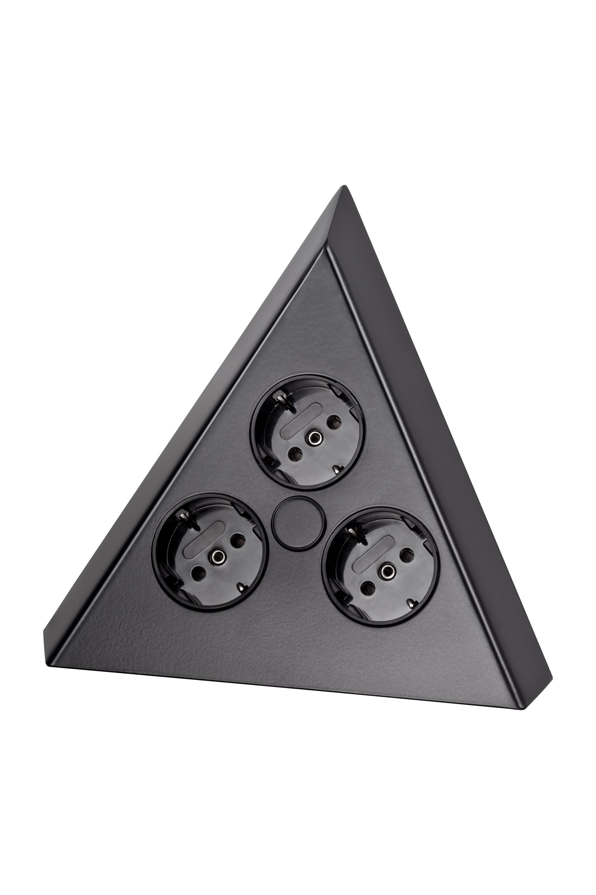 3007/ C Mehrfachsteckdose Dreiecksteckdose schwarz ST matt Eck-Steckdose Thebo