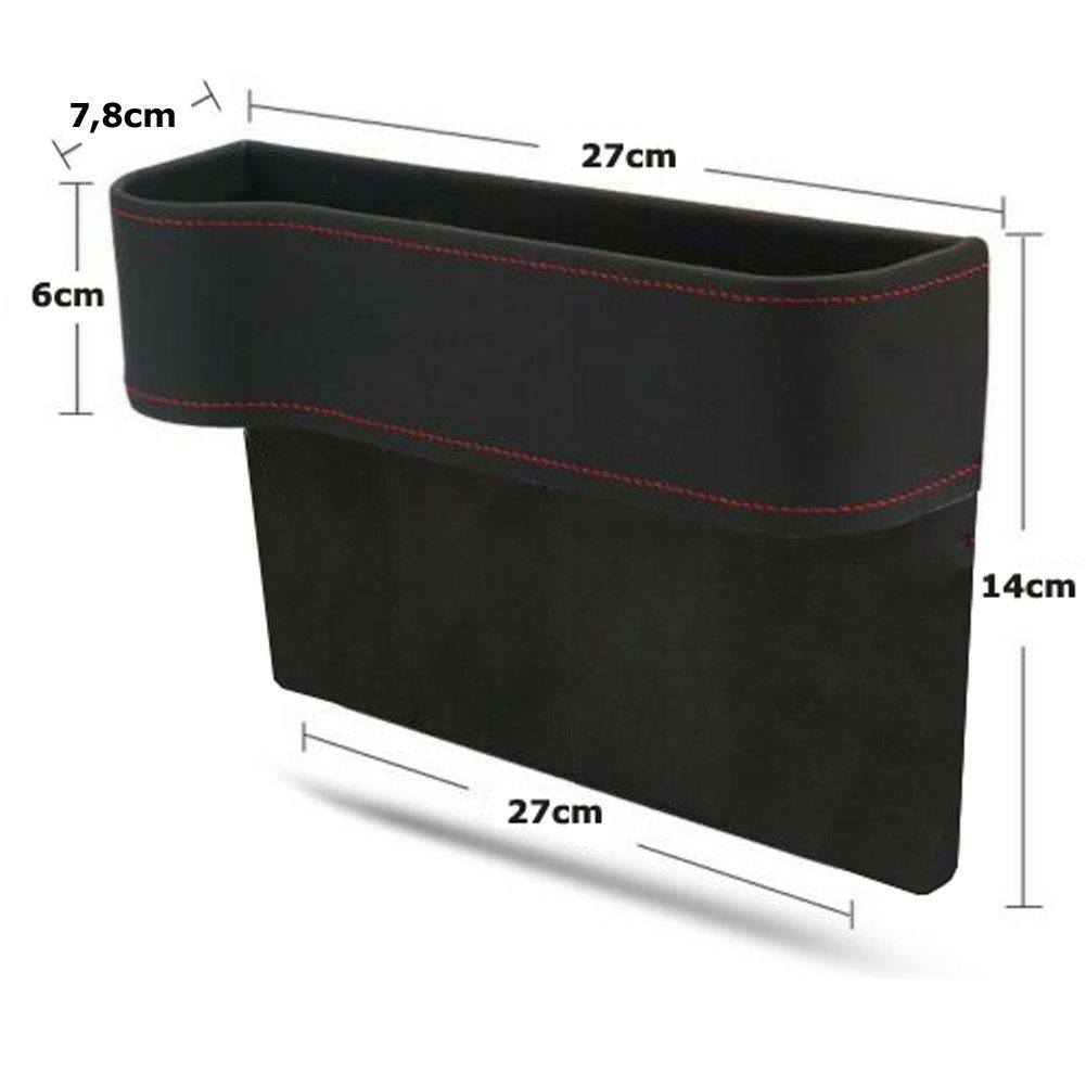 Bolwins Aufbewahrungsbox A12D Autositz Lücke AufbewahrungBox Tasche Handy Organizer Kunstleder (Set, 2 St., 1x Set Aufbewahrungstasche für Autositz(Linke Seite  – Bild 5 von 5