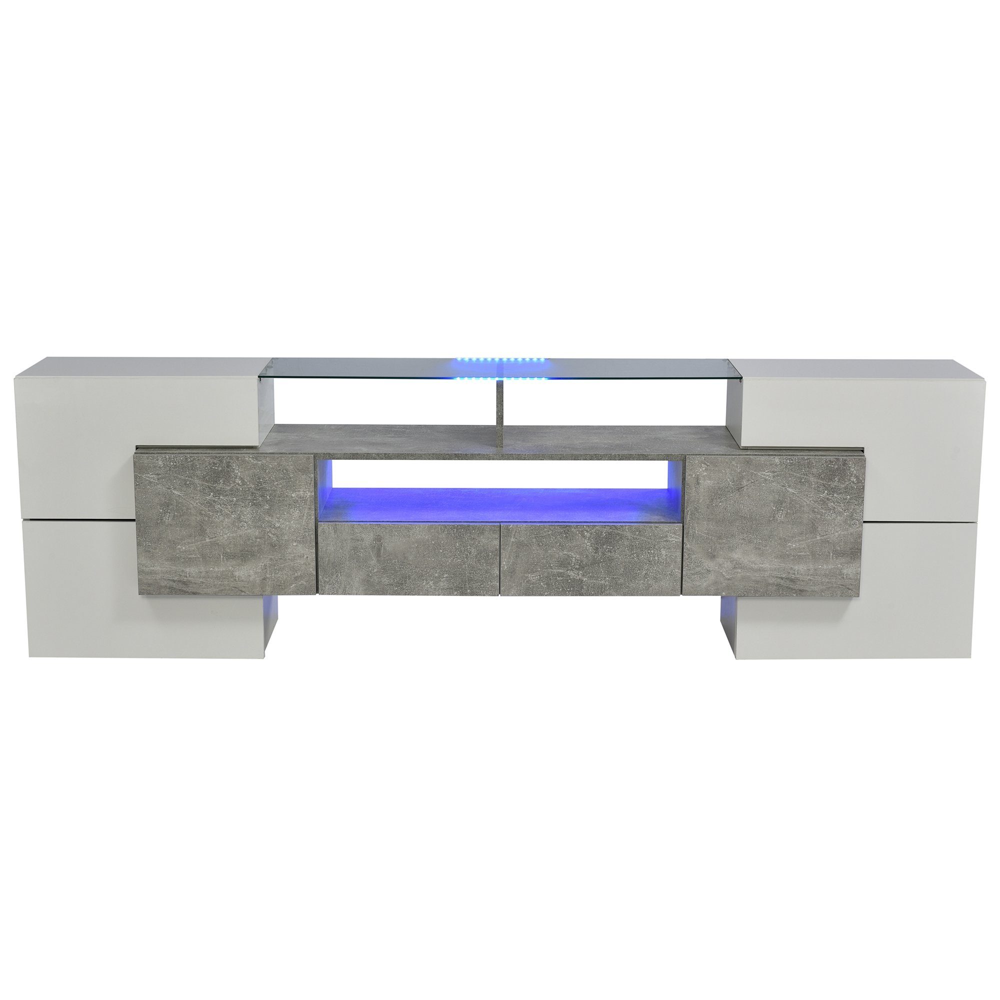 Celya TV-Schrank TV-Schrank, Lowboard,Weiß, 200 cm, günstig online kaufen