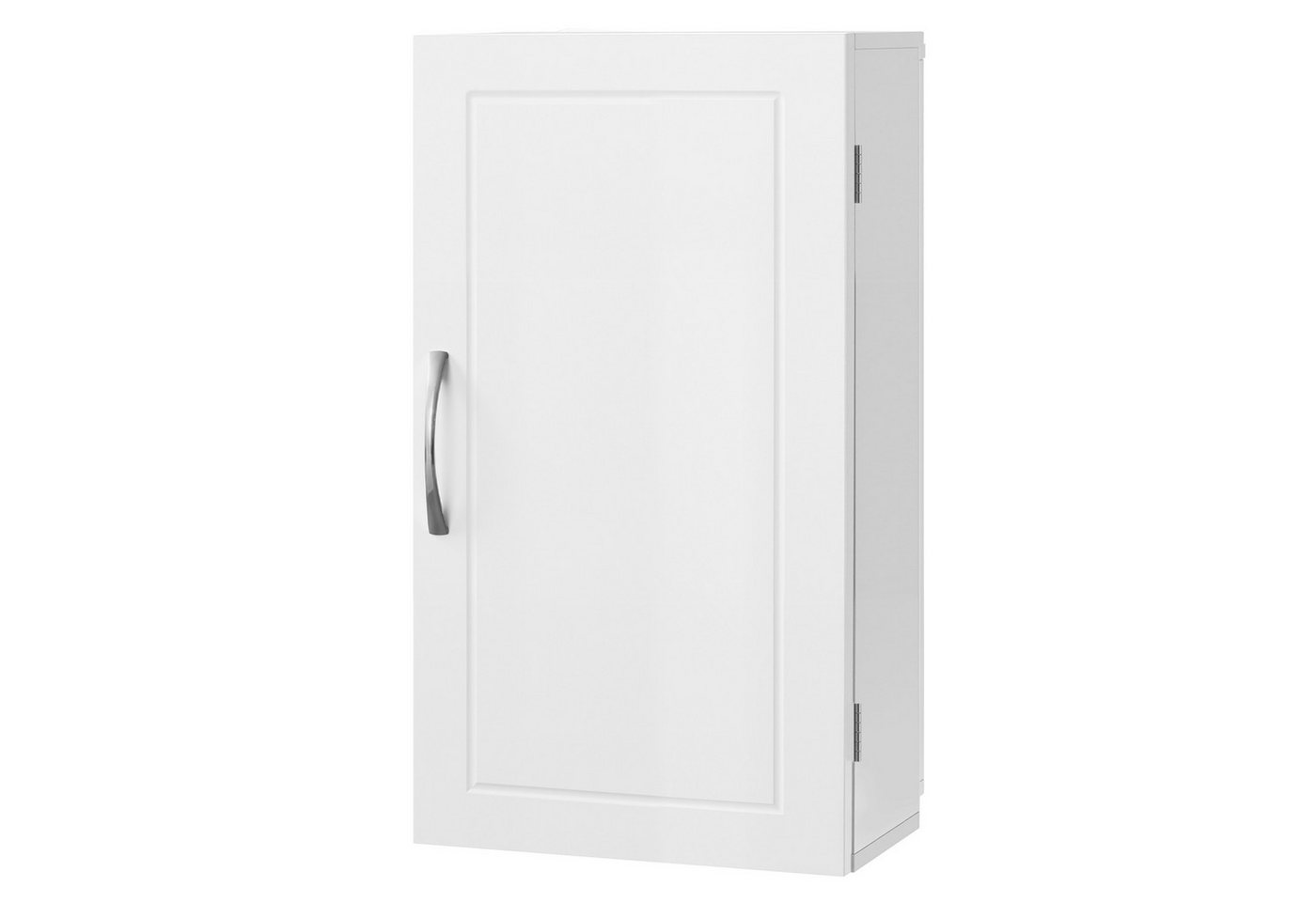 VASAGLE Hängeschrank Wandschrank mit Verstellbaren Einlegeböden, Traditioneller Stil Badezimmerschrank mit 1 Tür, 30 x 18 x 60 cm, für Bad