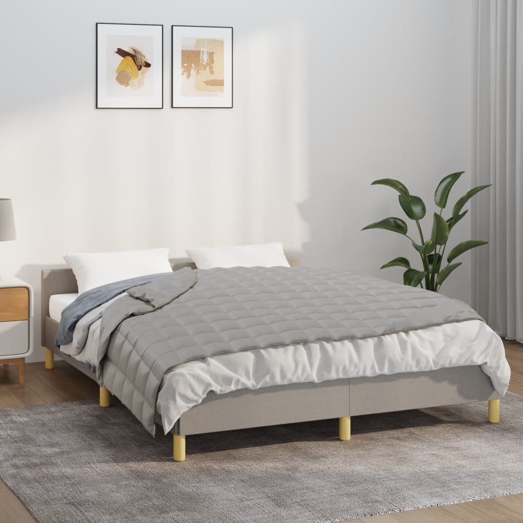 vidaXL Einziehdecke Gewichtsdecke Grau 135x200 cm 10 kg Stoff Bettdecke