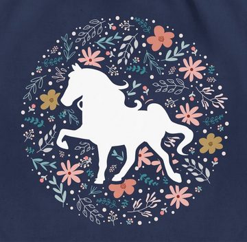 Shirtracer Turnbeutel Pferd mit Blumen, Pferd