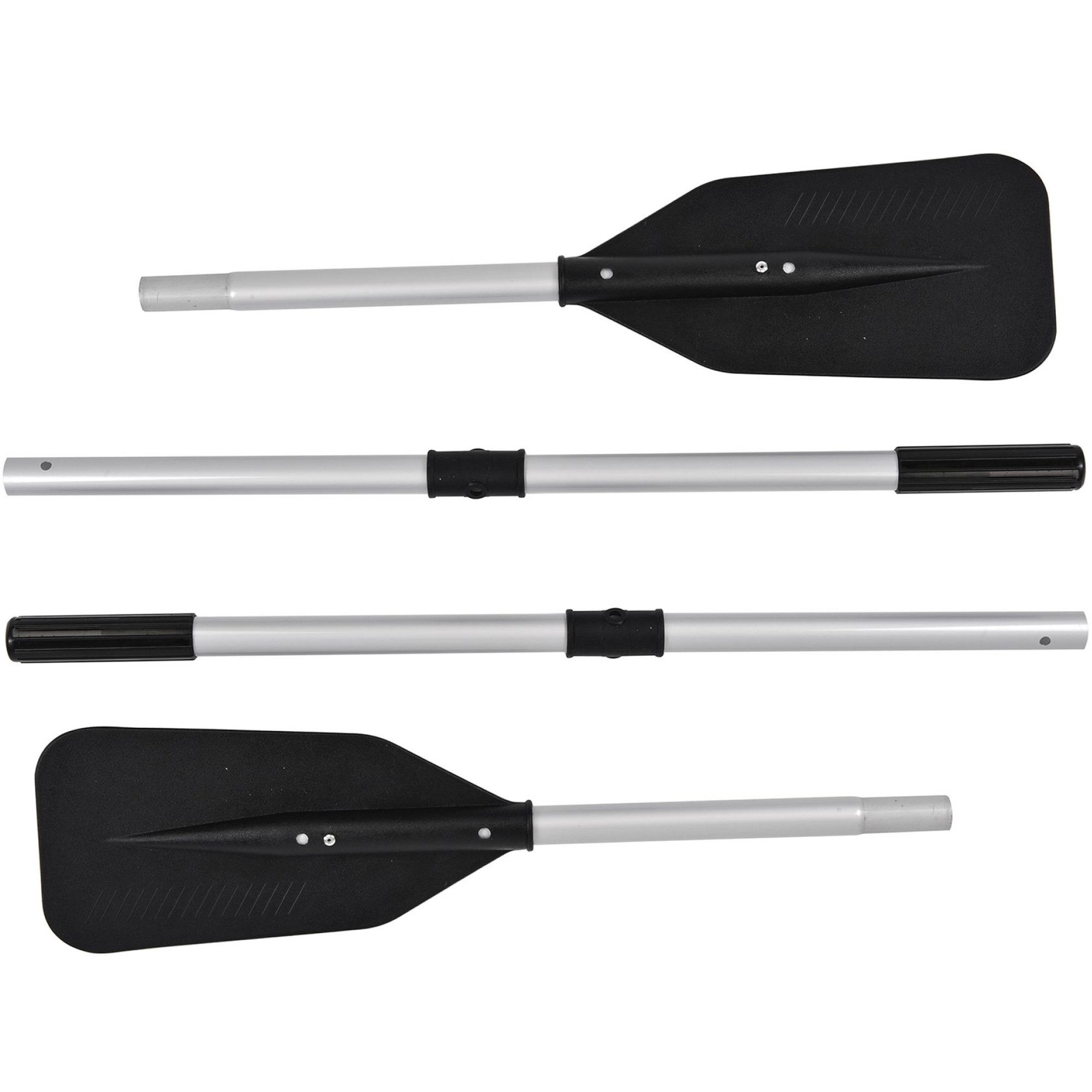 NEMAXX Alu-Stechpaddel 130/155 cm 2er-Set für 230/330/380 cm Anti-Twist Nylon Schlauchbootpaddel, (Sink-Stop-mit ergonomischem Griff-Bootspaddel für Kajak/Kanu/Ruderboot), Robustes Nylonblatt für gleichmäßigen Vortrieb und hohe Stabilität