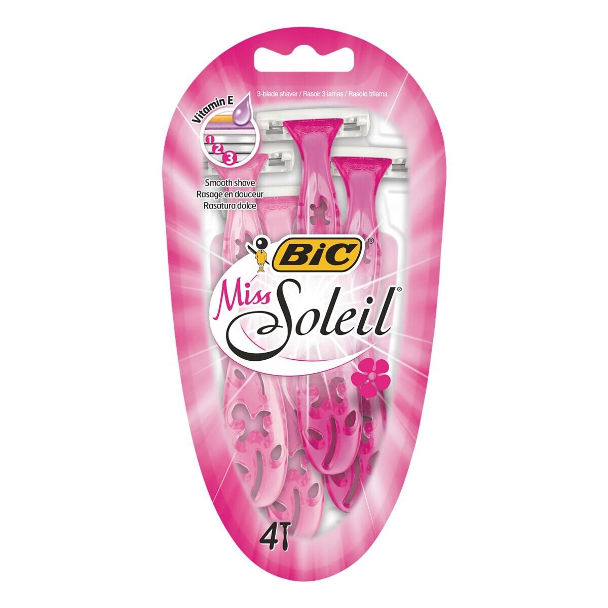 BIC Einwegrasierer Miss Soleil, 4-tlg., 3 Klingen