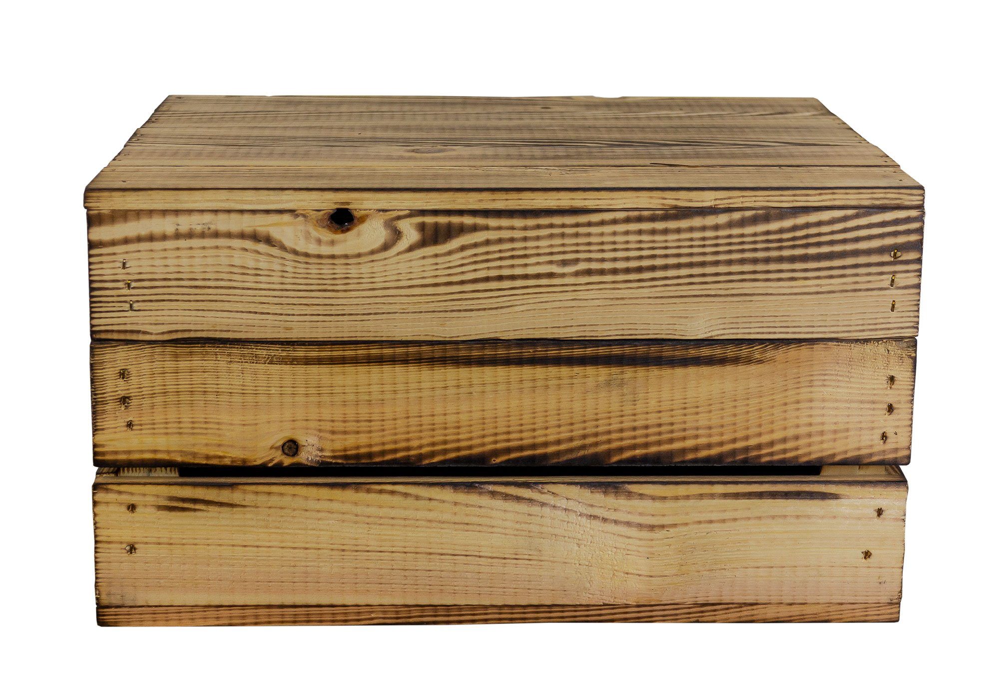 Kistenkolli Altes Land Allzweckkiste Holztruhe Assos geflammt in verschiedenen Grössen (Spar-Set)