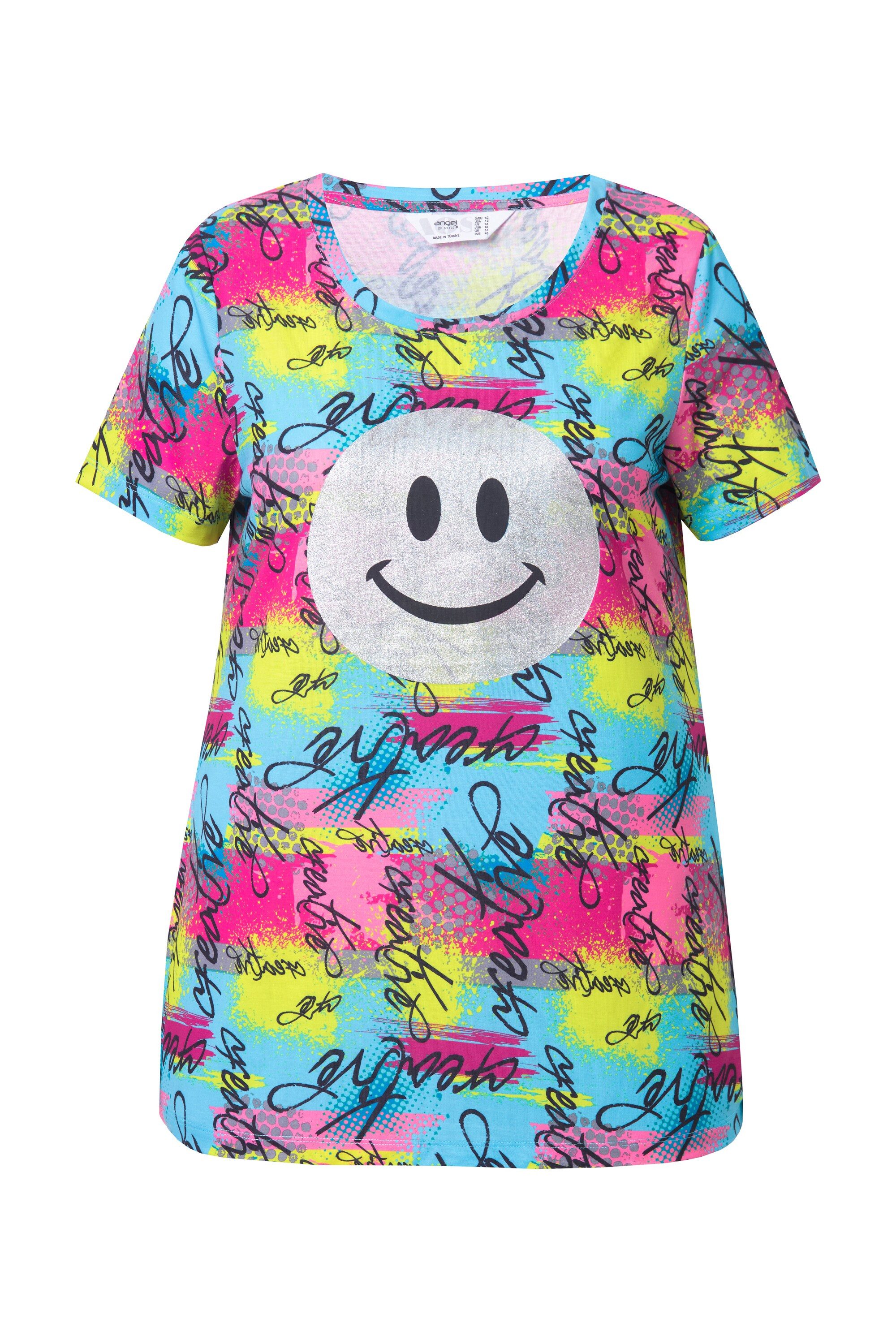 Angel of Style T-Shirt T-Shirt bequeme Passform Metallic-Smiley günstig online kaufen