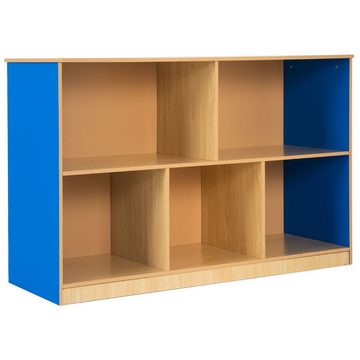 COSTWAY Bücherregal, Kinder, mit 5 Fächern, freistehend, Holz, 120x40x76cm