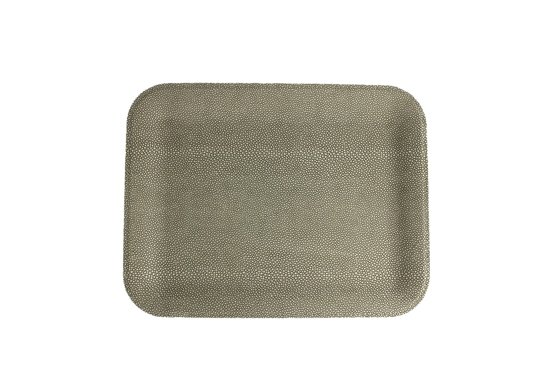 Signature Home Collection Tablett Tablett klein flach rechteckig Kunstleder Rochen Kaffeetablett, Kunstleder, (1-tlg., 1x Tablett rechteckig Kunstleder), Tablett in Kunstleder: pflegeleicht & abwischbar