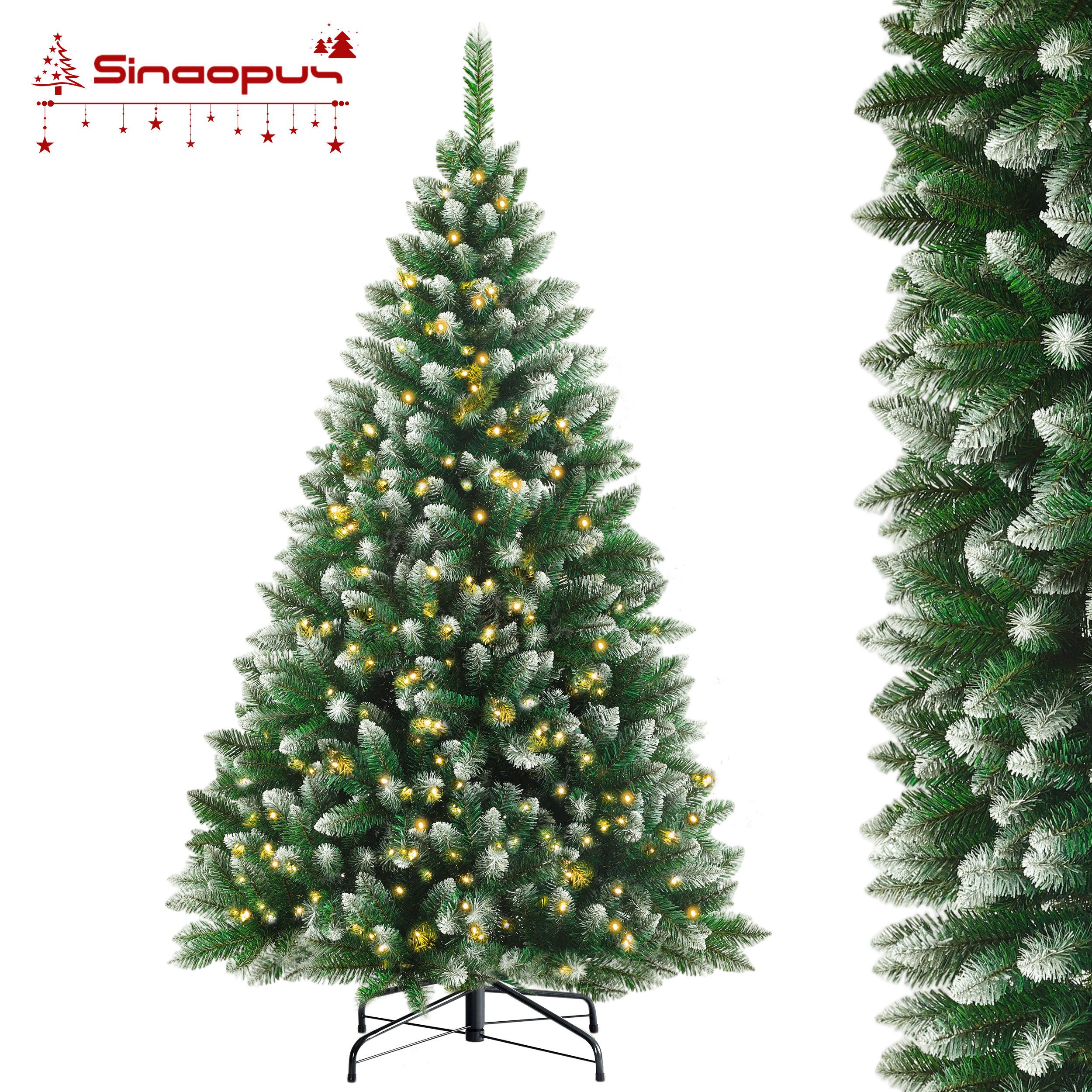 Sinaopus Künstlicher Weihnachtsbaum mit Schnee, 180/210cm, Tannenbaum mit B günstig online kaufen