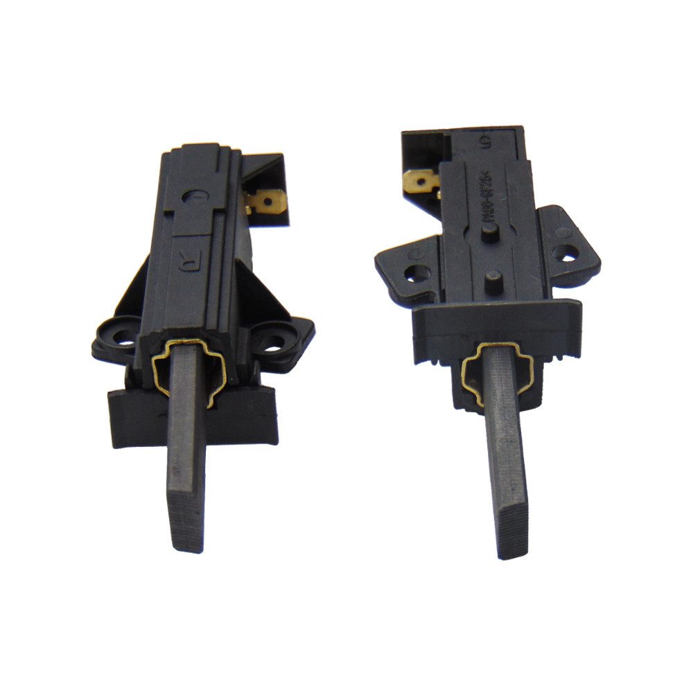 Trade-Shop Ersatzbürste 2x passend für AEG Lavamat 6610 66600 66610, Whirlpool 481236248444, 5mm x 12,5mm x 42mm Motorkohlen Kohlebürsten Schleifkohlen, (2-tlg), Geeignet für viele Waschmaschinen-Motoren - mit Halter (Länge: 57mm)
