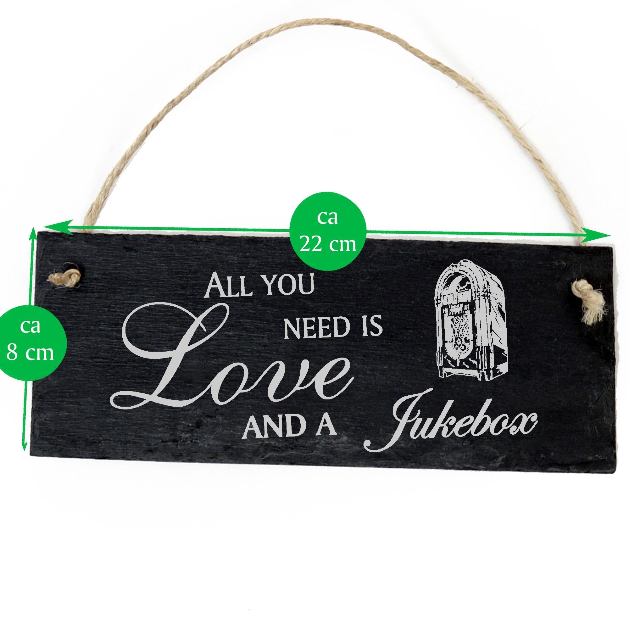 Jukebox you All Jukebox and a Hängedekoration Dekolando is 22x8cm Love need