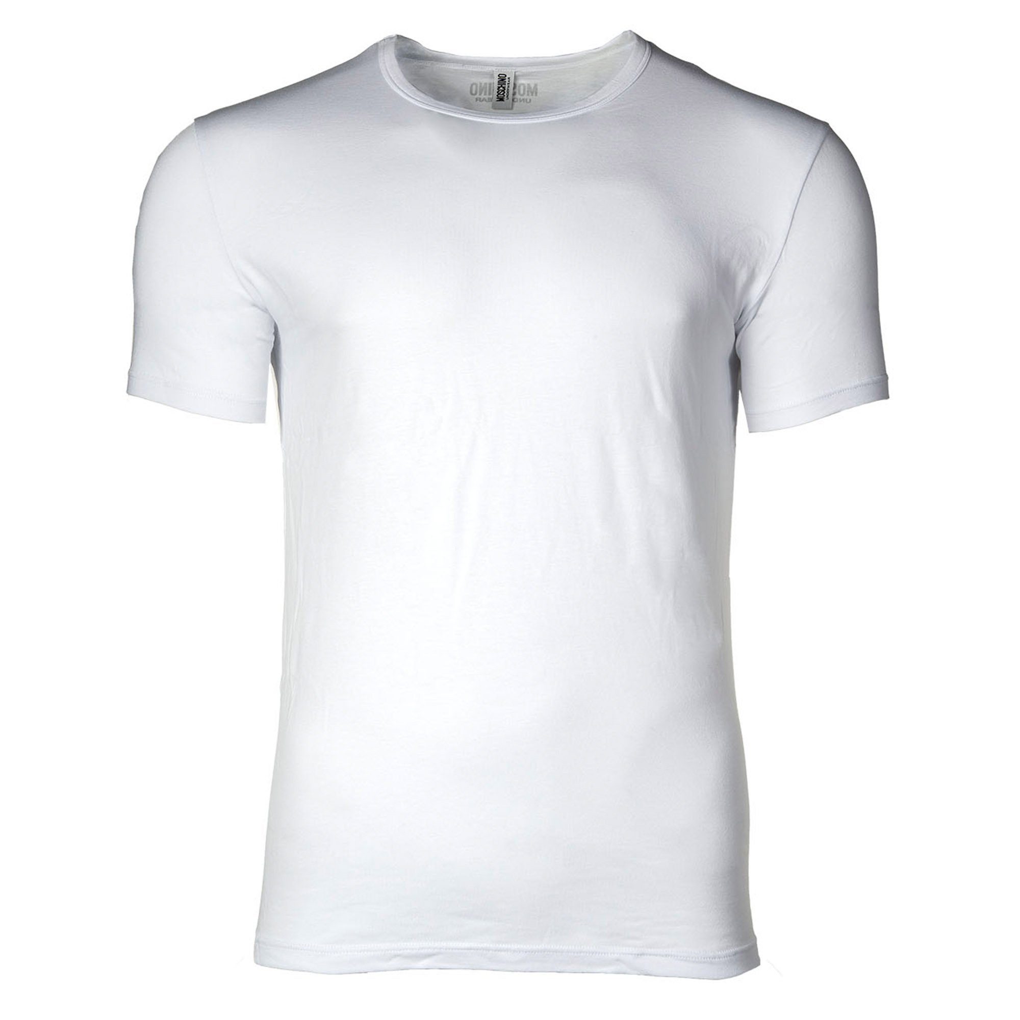Pack Neck, Moschino 2er Rundhals - Herren T-Shirt Crew Weiß T-Shirt