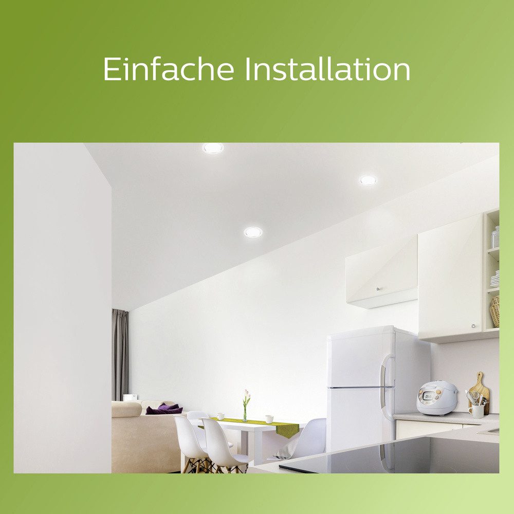Philips Einbauleuchte Philips 8720169308121 Diamond Einbauleuchte LED 2.2 W Weiß