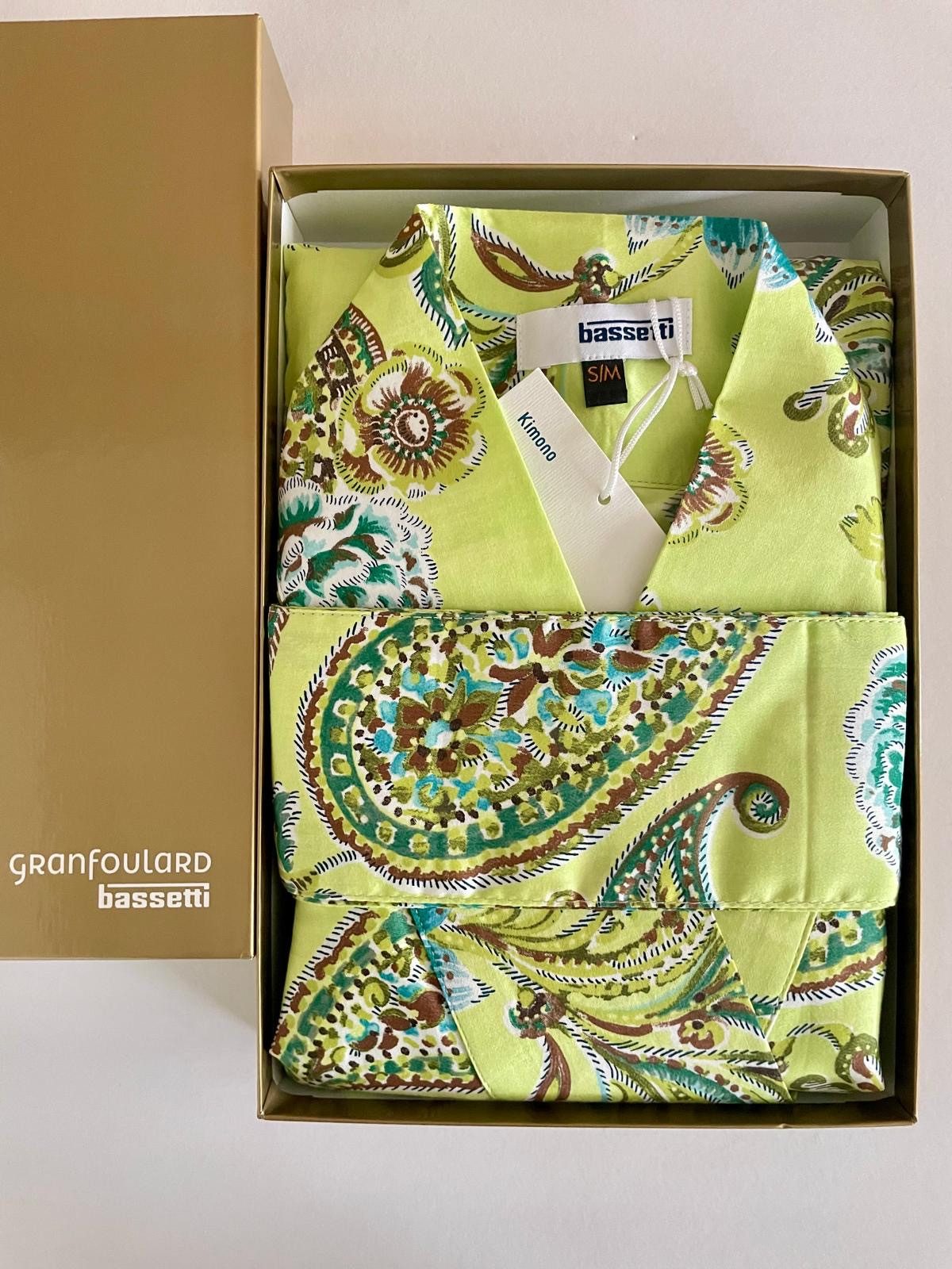 Bassetti Kimono Rapallo Doppelgröße Neu 2026, Gürtel, Druck mit beständigen Farben