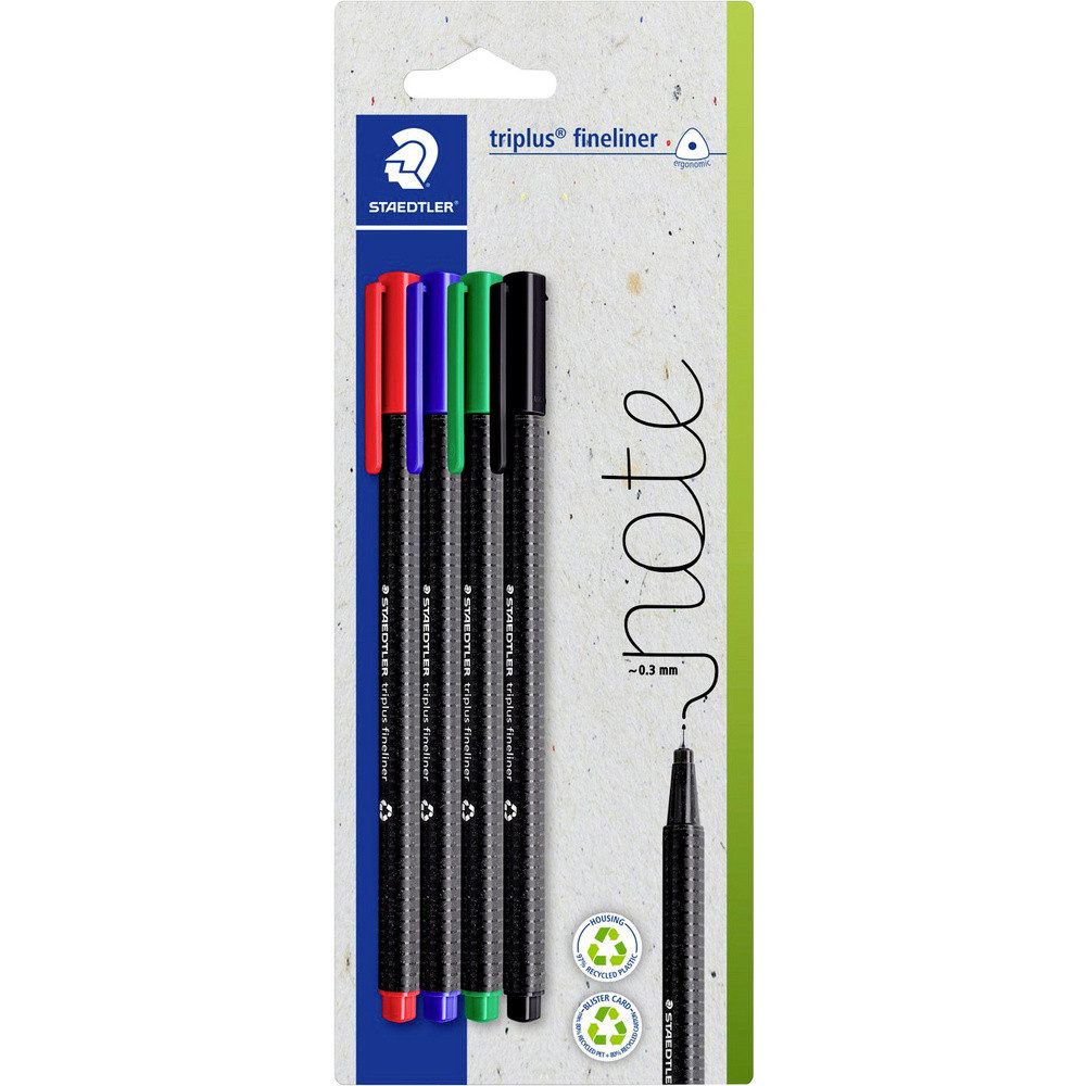 STAEDTLER Fineliner Staedtler triplus 334-S BK4 Fineliner 4 St.