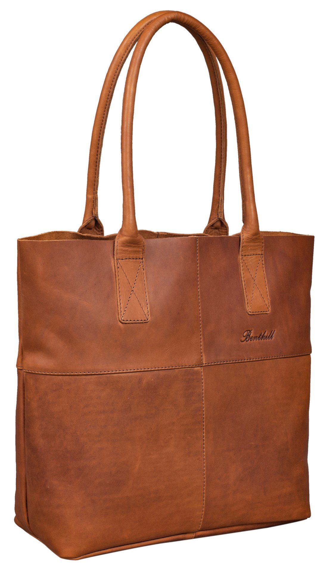 Benthill Shopper Damen Echt Leder Schultertasche Vintage Handtasche Hochwer günstig online kaufen