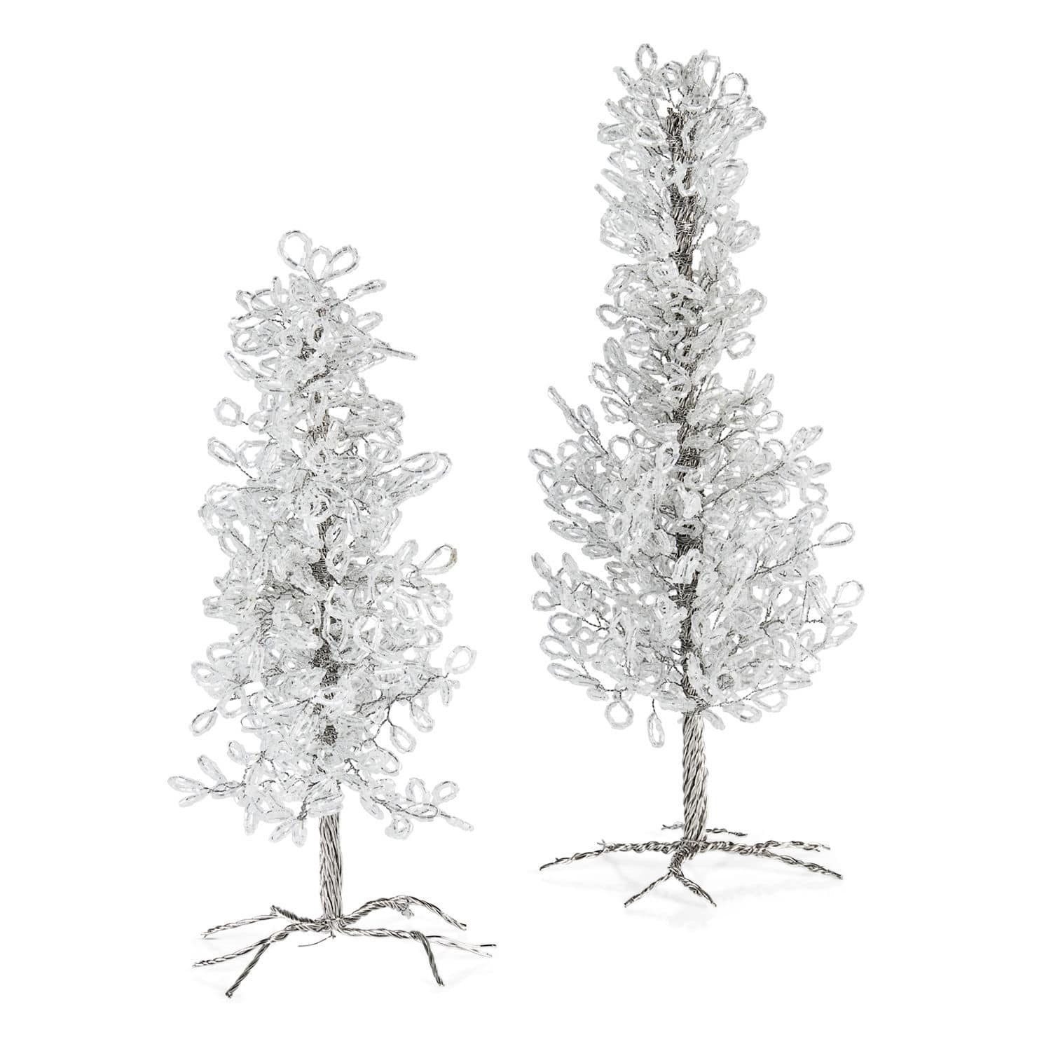 Weihnachtsfigur Deko-Bäume 2er Set Grenville silber