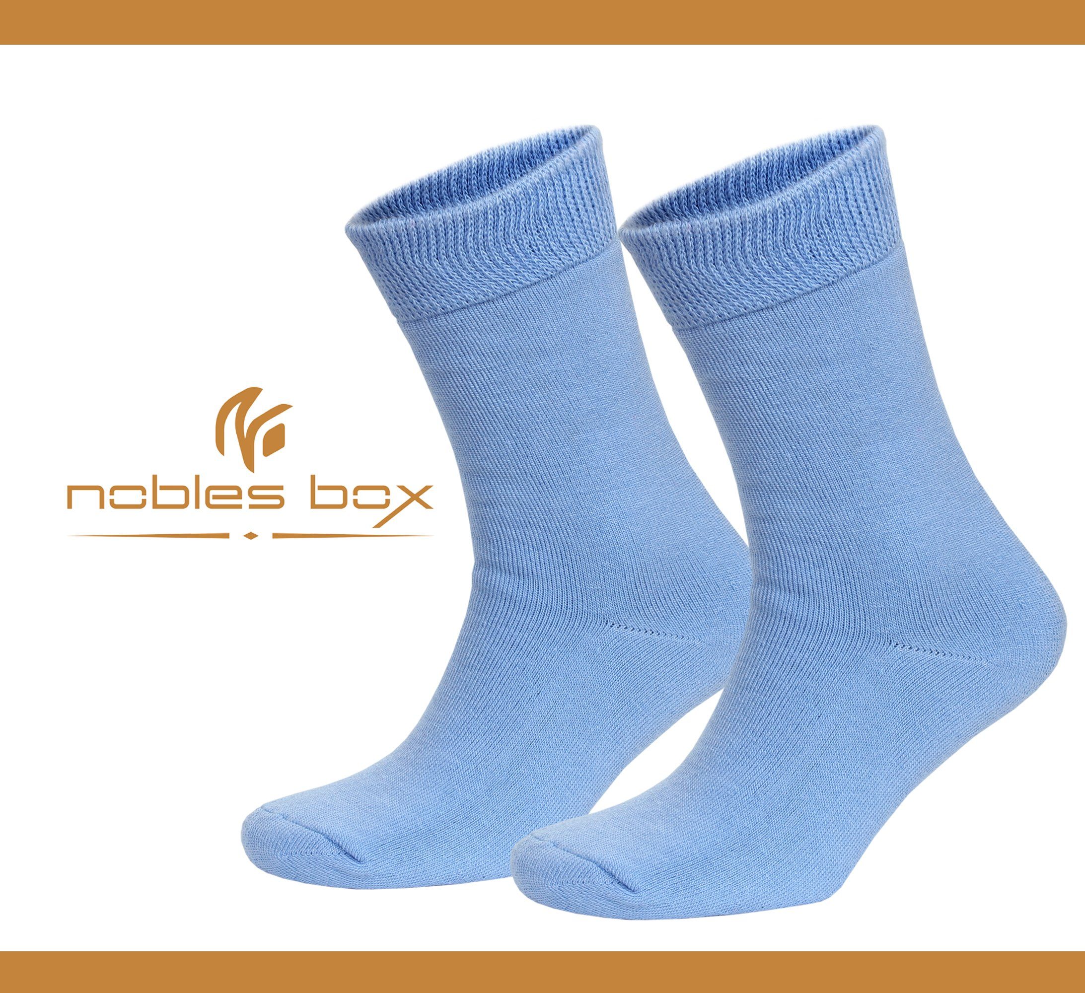NoblesBox Thermosocken Damen Warme 37-40 2-Paar, Blau Socken, Arbeitssocken Wintersocken Damen Größe) Damen EU (Beutel