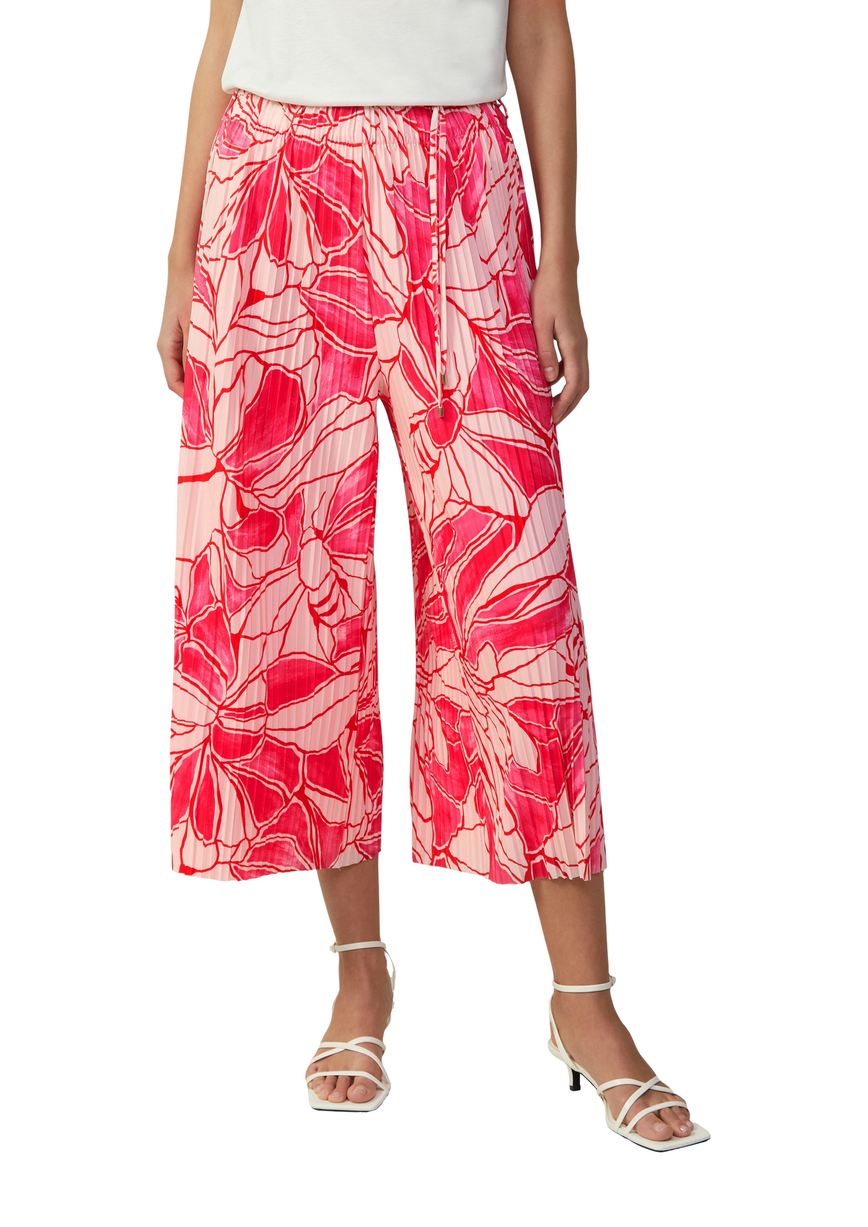 s.Oliver BLACK LABEL Stoffhose Sommerhose mit All-Over Print und Stuktur günstig online kaufen