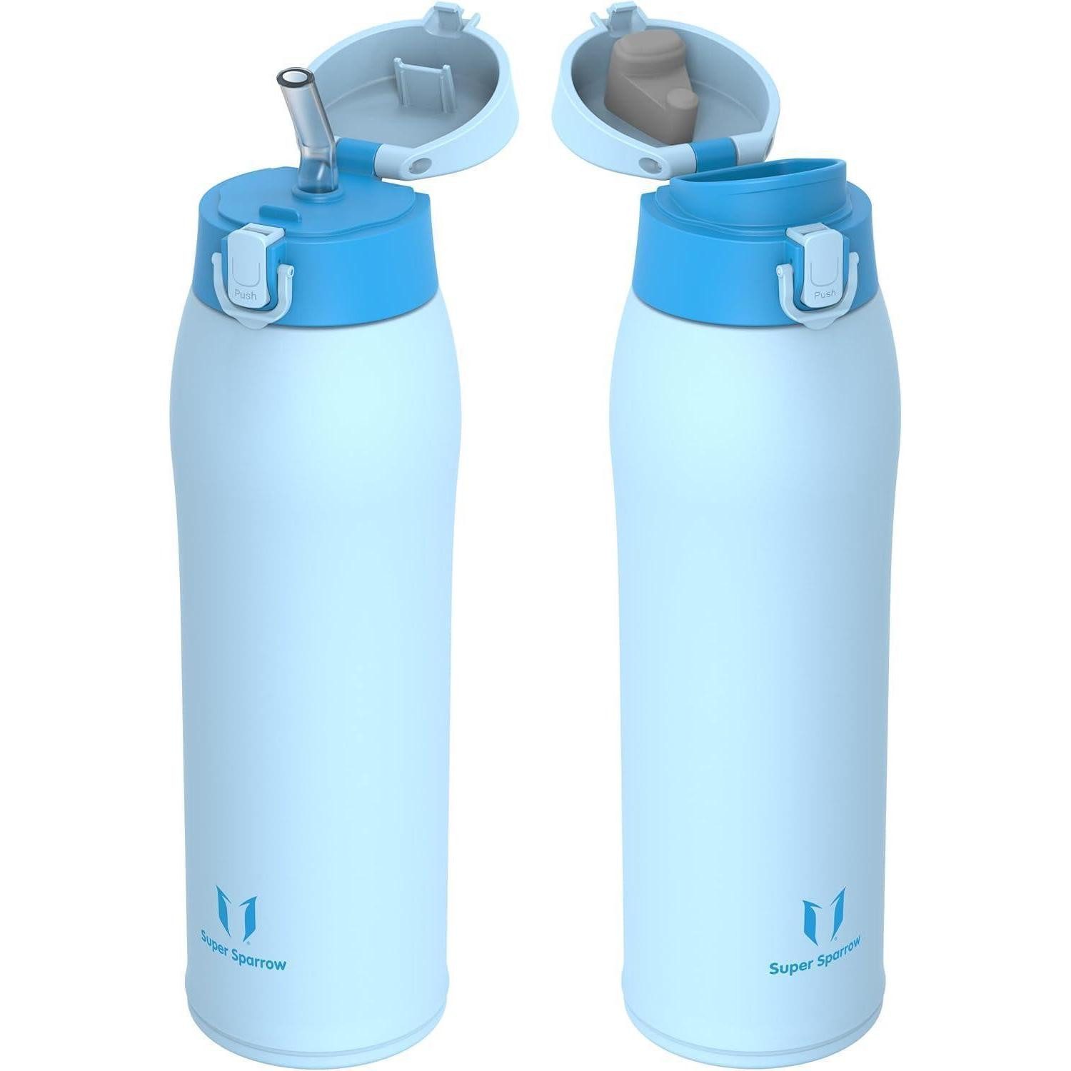 LuxusKollektion Thermoflasche Trinkflasche Edelstahl Thermosflasche BPAFrei 950 ml M Hellblau