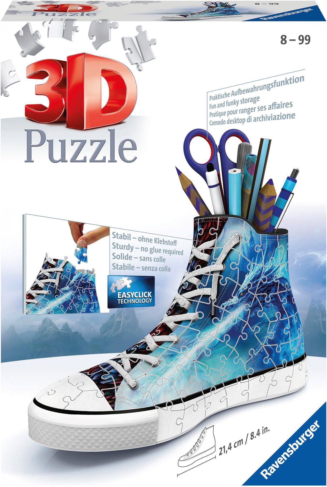 Ravensburger 3D-Puzzle Sneaker Mystische Drachen, 108 Puzzleteile, Made in Europe; FSC®- schützt Wald - weltweit
