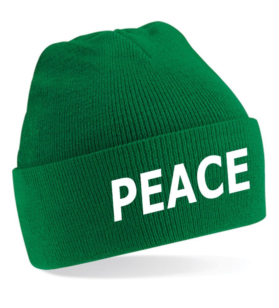 Mütze Brownie Unisex Erwachsenen & Frieden Peace Blondie Maigrün Nato Beanie