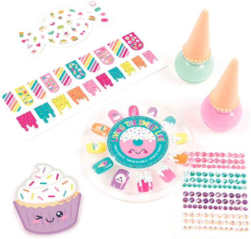 Make it real Kreativset Süßigkeiten Nagelset mit Vanilleduft, für Kinder