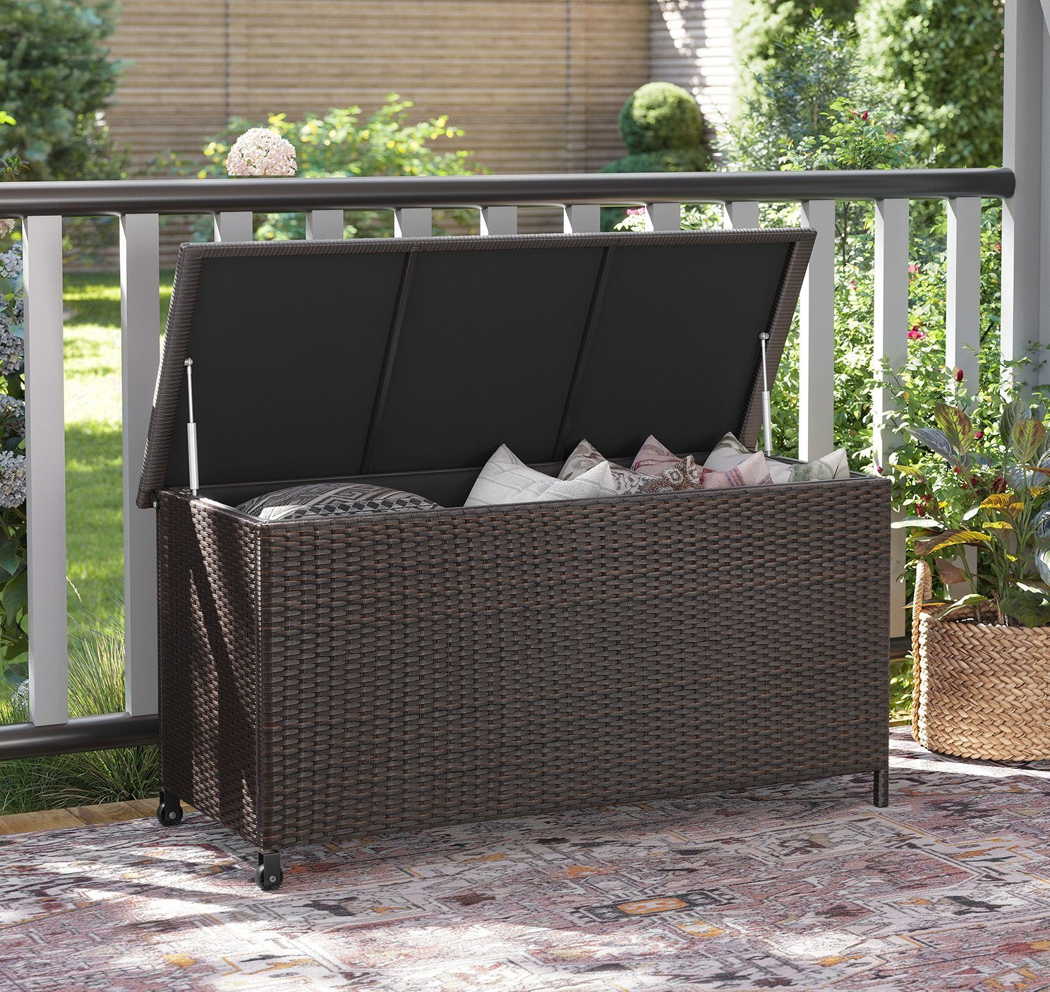 SONGMICS Auflagenbox »GGC02«, Gartenbox 129 x56 x65 cm, 400L