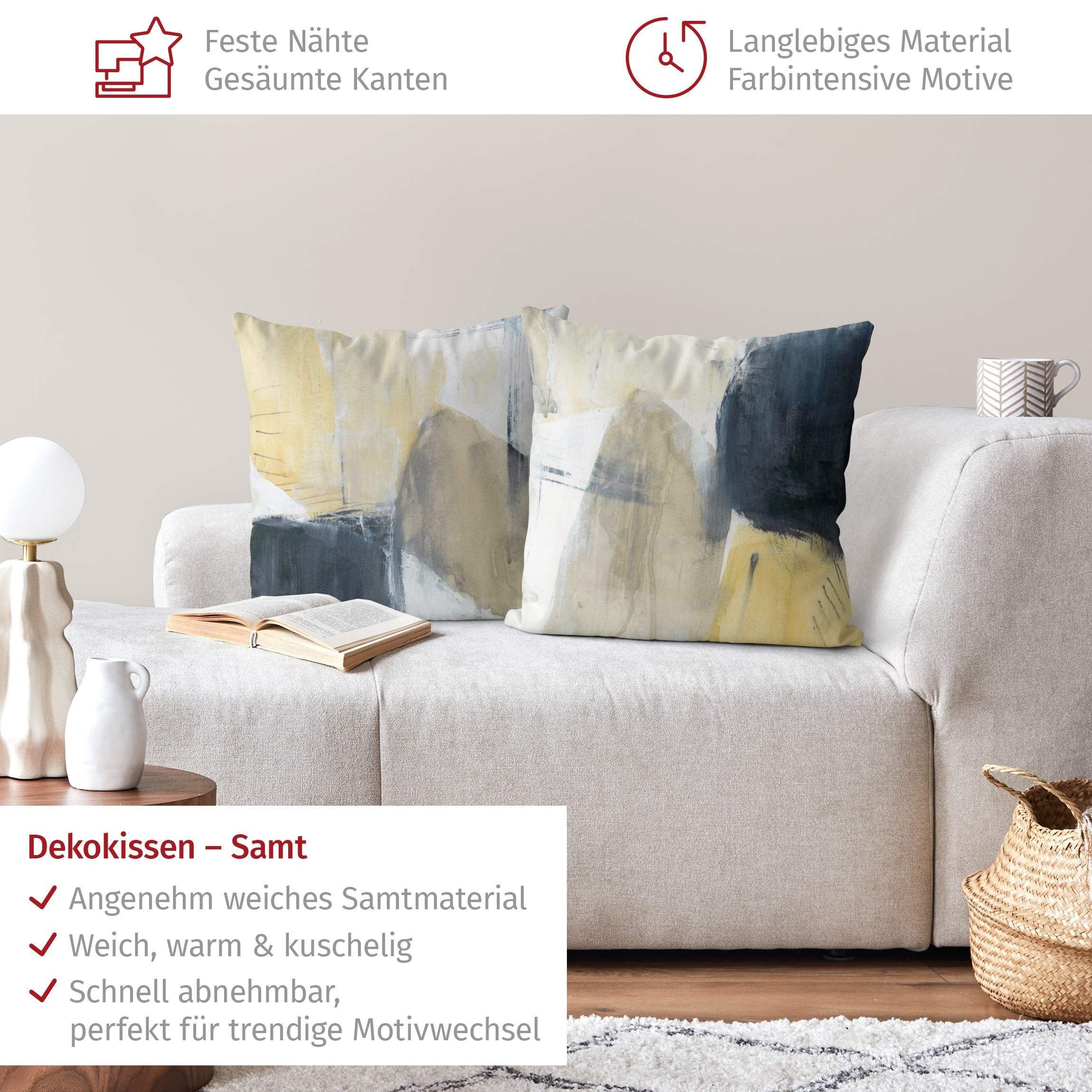 Bilderdepot24 Dekokissen 2-teilig drinnen Kissenhülle/ Sofakissen/ Zierkissen Kissenhülle schwa, Bezug mit / ohne Füllung Zierkissen Outdoor Sofa Bett