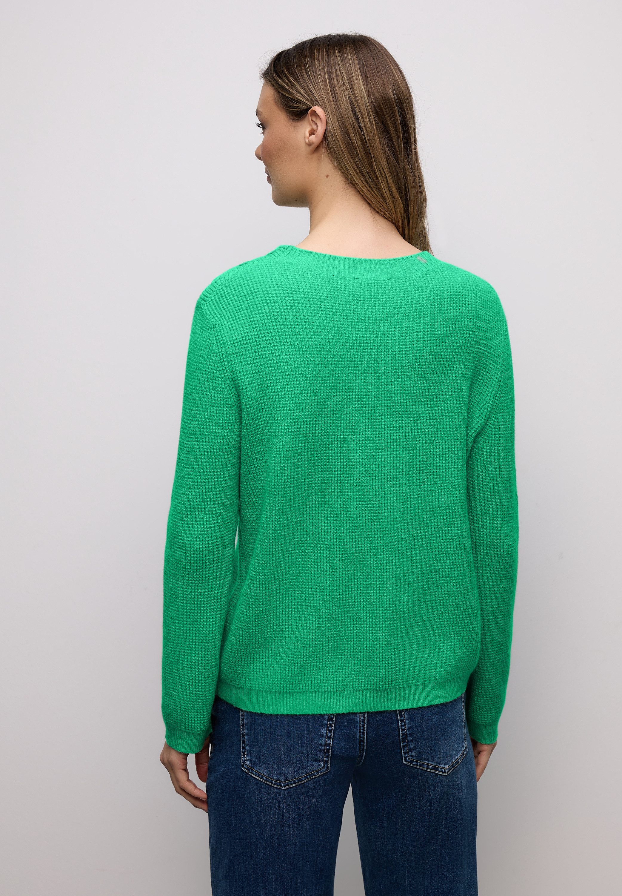 STREET ONE Strickpullover mit Knopfdetail