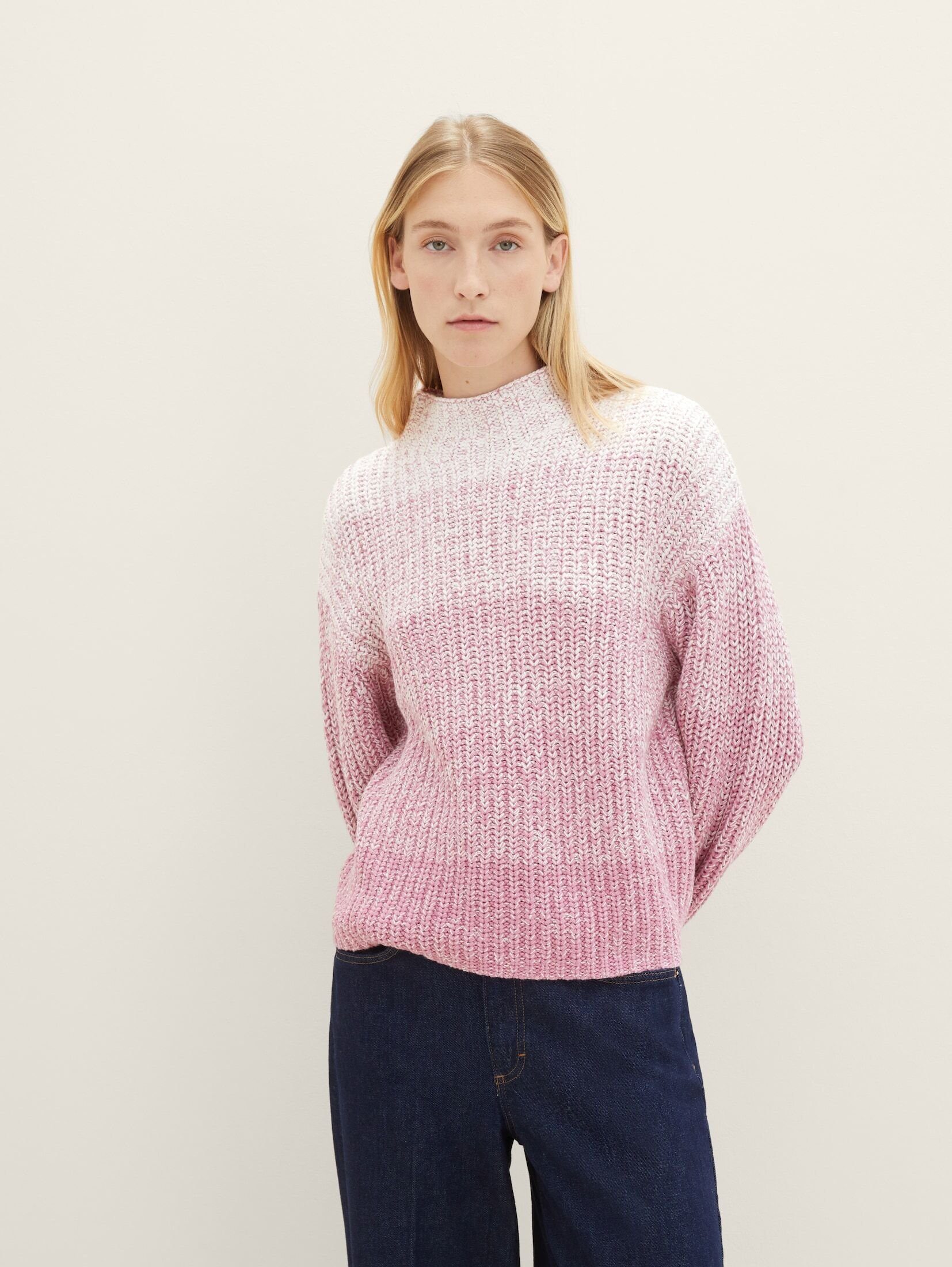 Farbverlauf vanda knitted mit Strickpullover TOM Strickpullover gradient TAILOR dusty