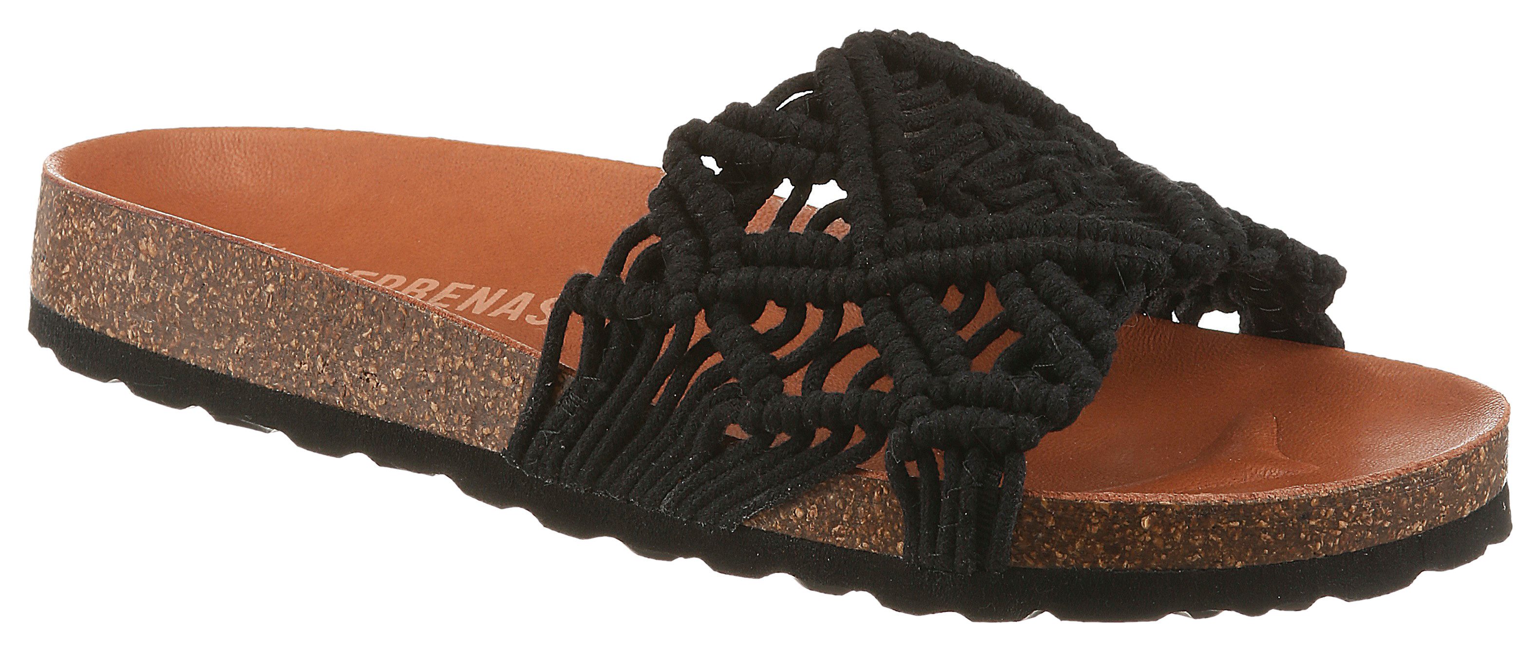 VERBENAS Raga Knots Digital Pantoffel Sommerschuh, Pool Slides, Flat in gehäkeltem Look