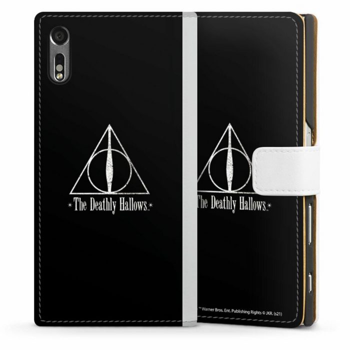 DeinDesign Handyhülle Heiligtümer des Todes Zauberei & Magie Harry Potter Sony Xperia XZ Hülle Handy Flip Case Wallet Cover Handytasche Leder