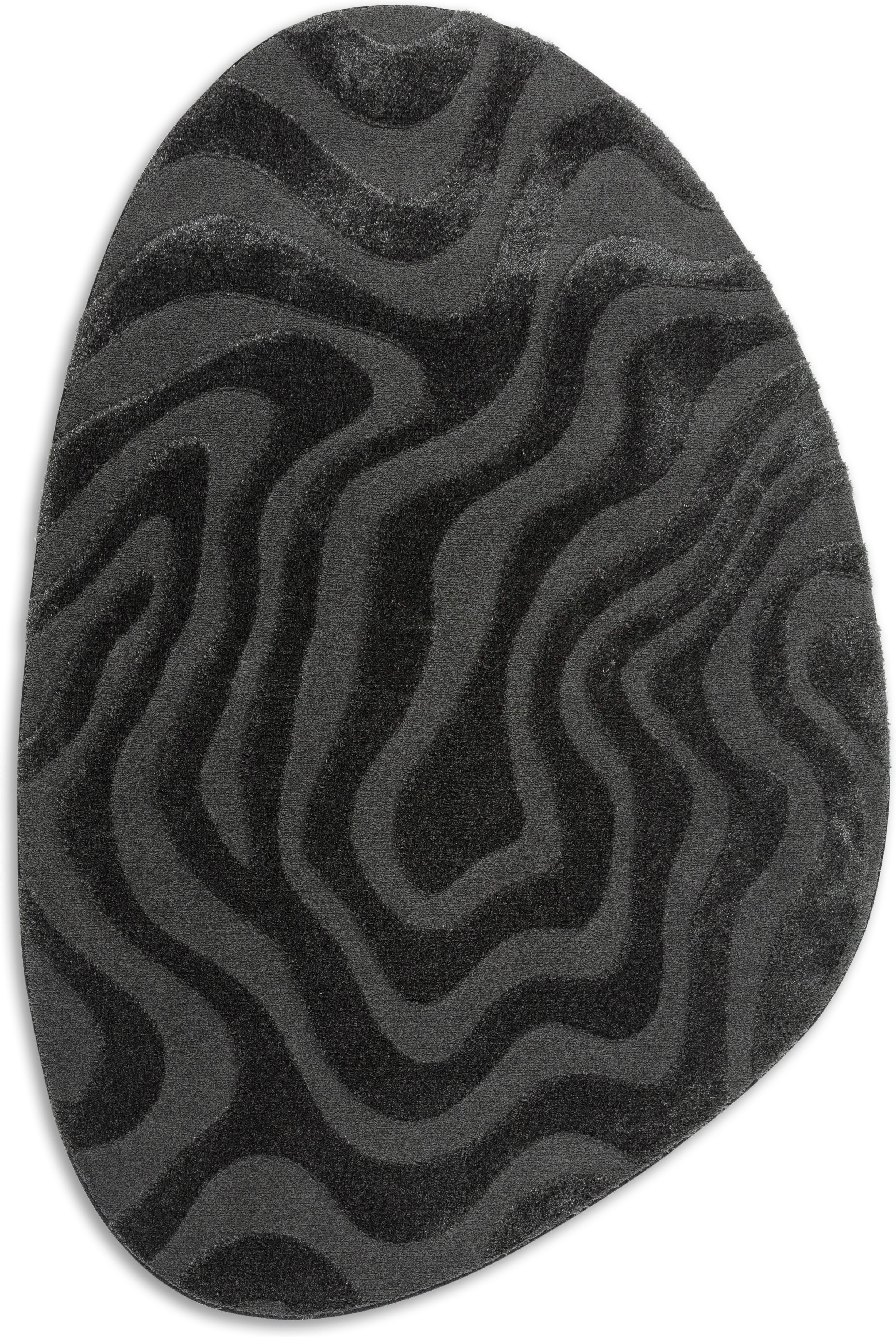 SCHÖNER WOHNEN-Kollektion Teppich Blaze 251, organisch, Höhe: 28 mm, Indoor, pflegeleicht, verschiedene Formen, Hoch Tief Struktur